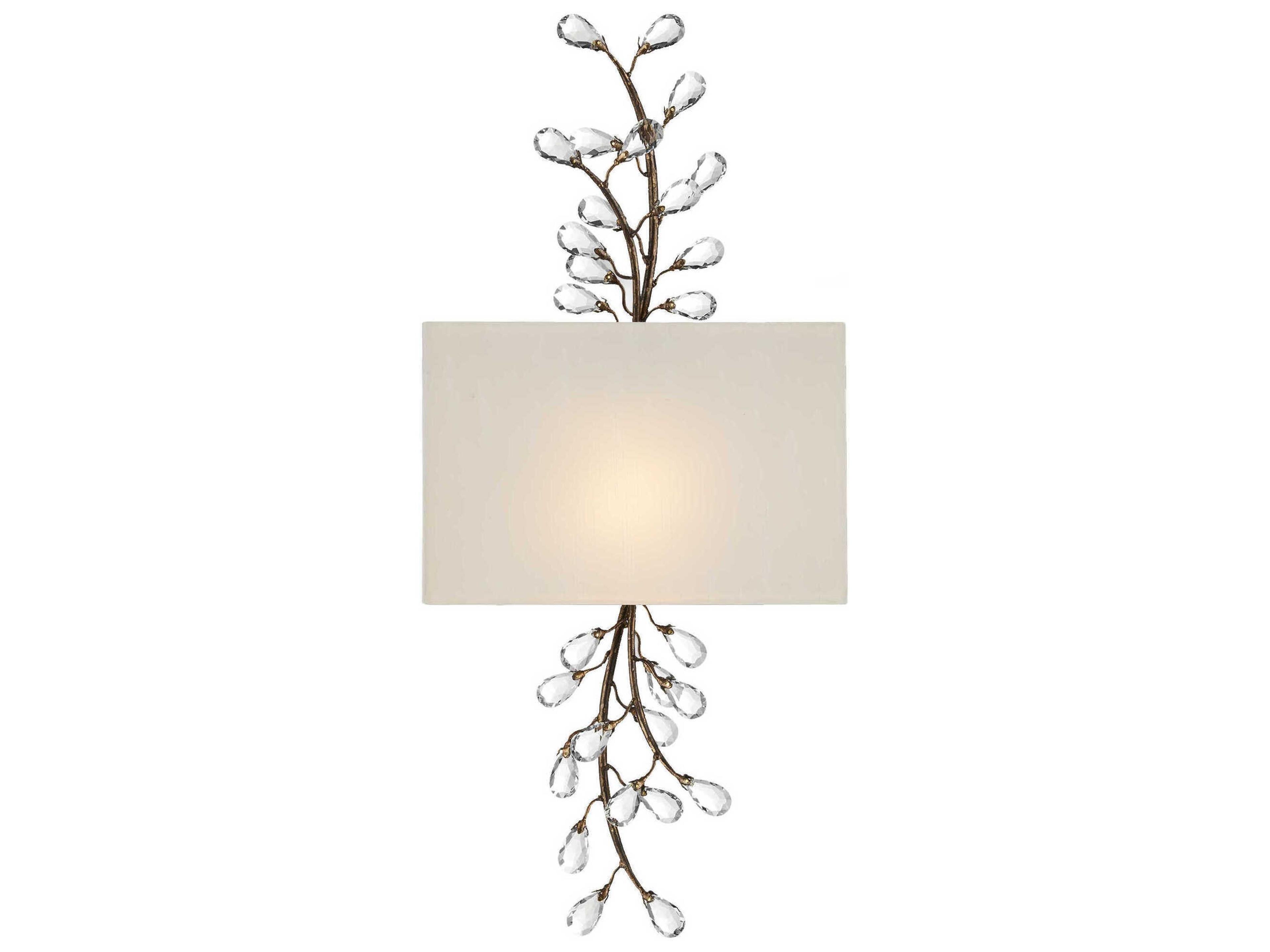 Crystal Bud 1-Light Cupertino Brown LED Wall Sconce