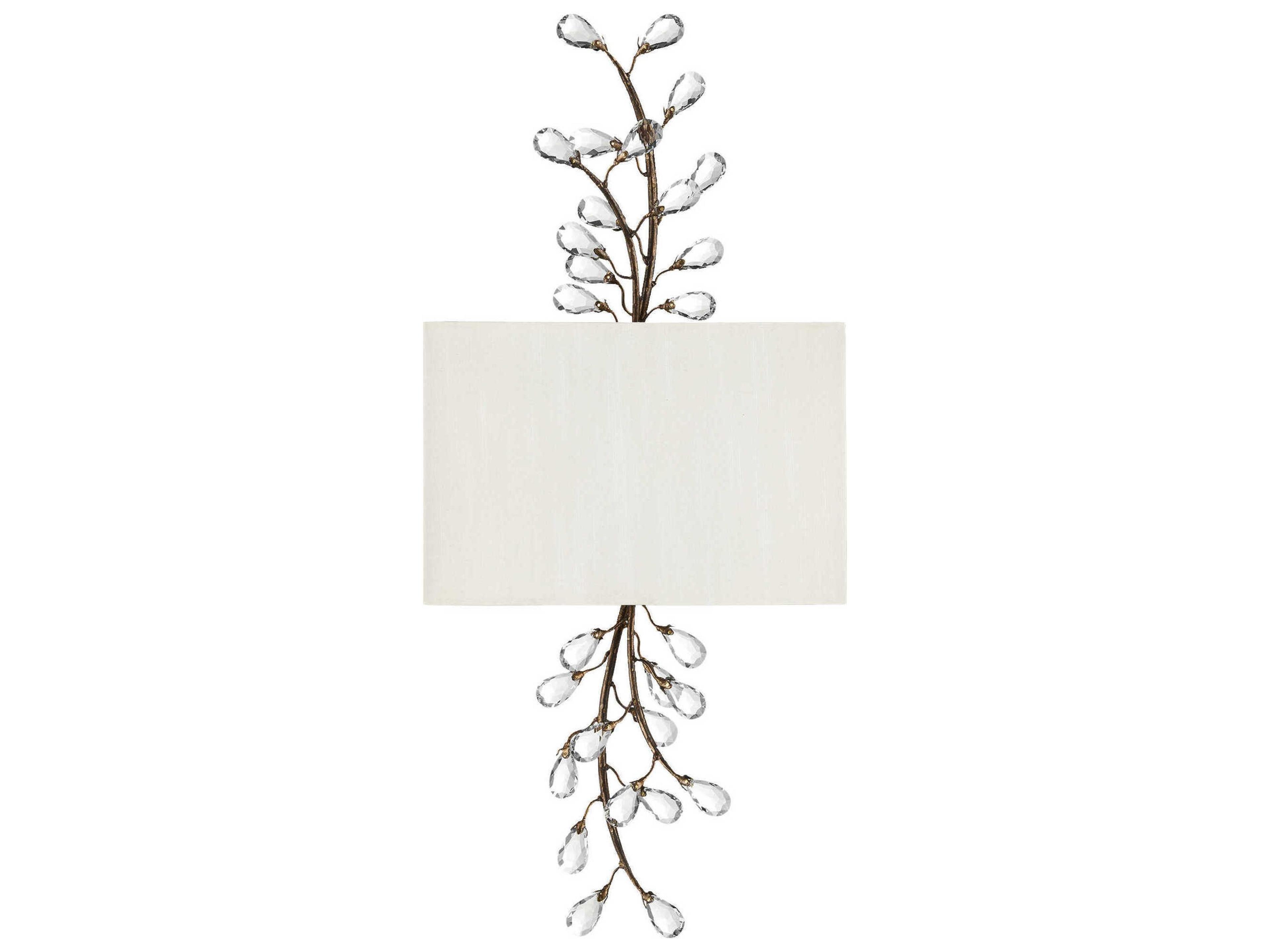 Currey & Company Crystal Bud 1-Light Cupertino Brown LED Wall Sconce