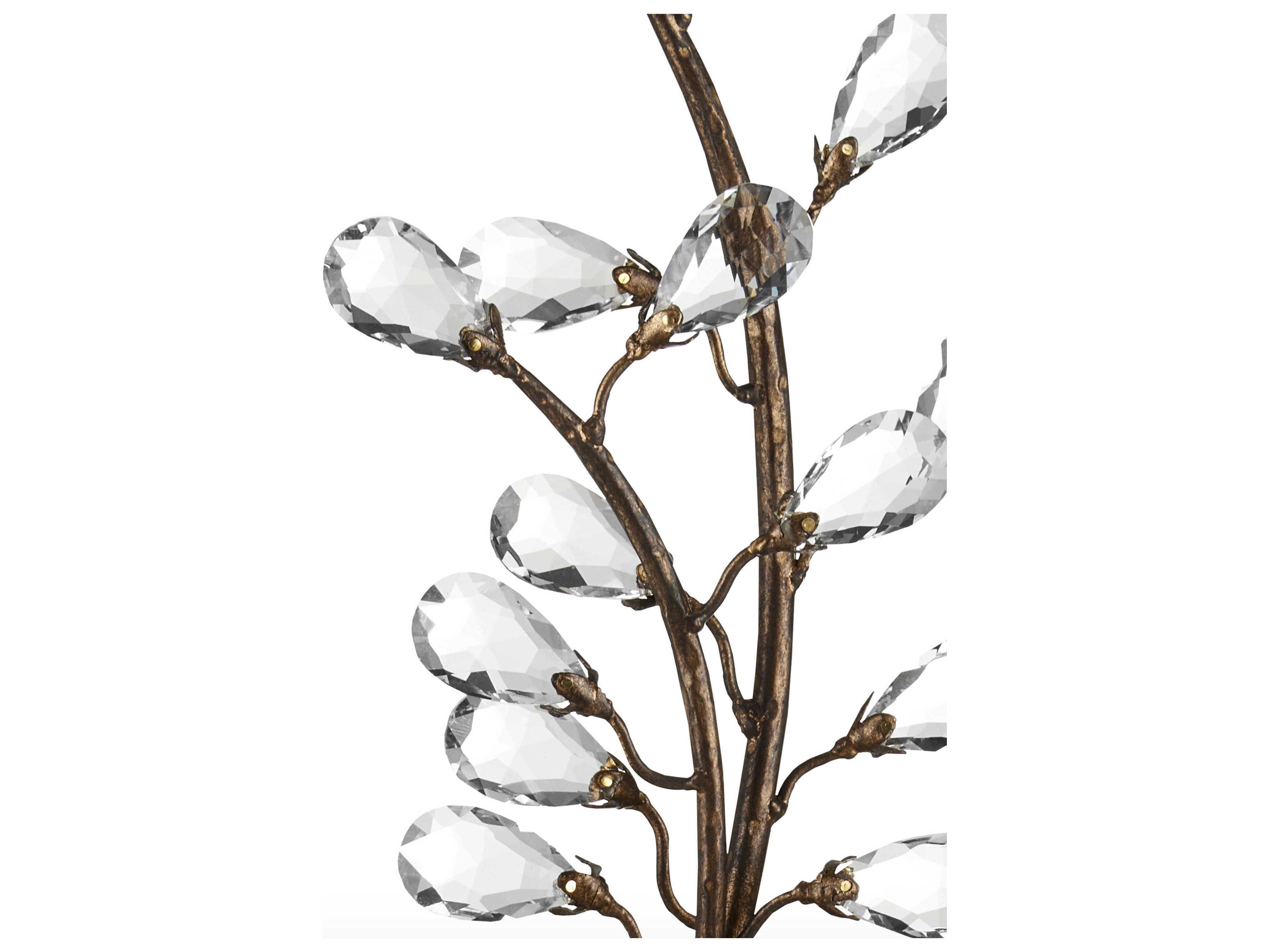 Currey & Company Crystal Bud 1-Light Cupertino Brown LED Wall Sconce