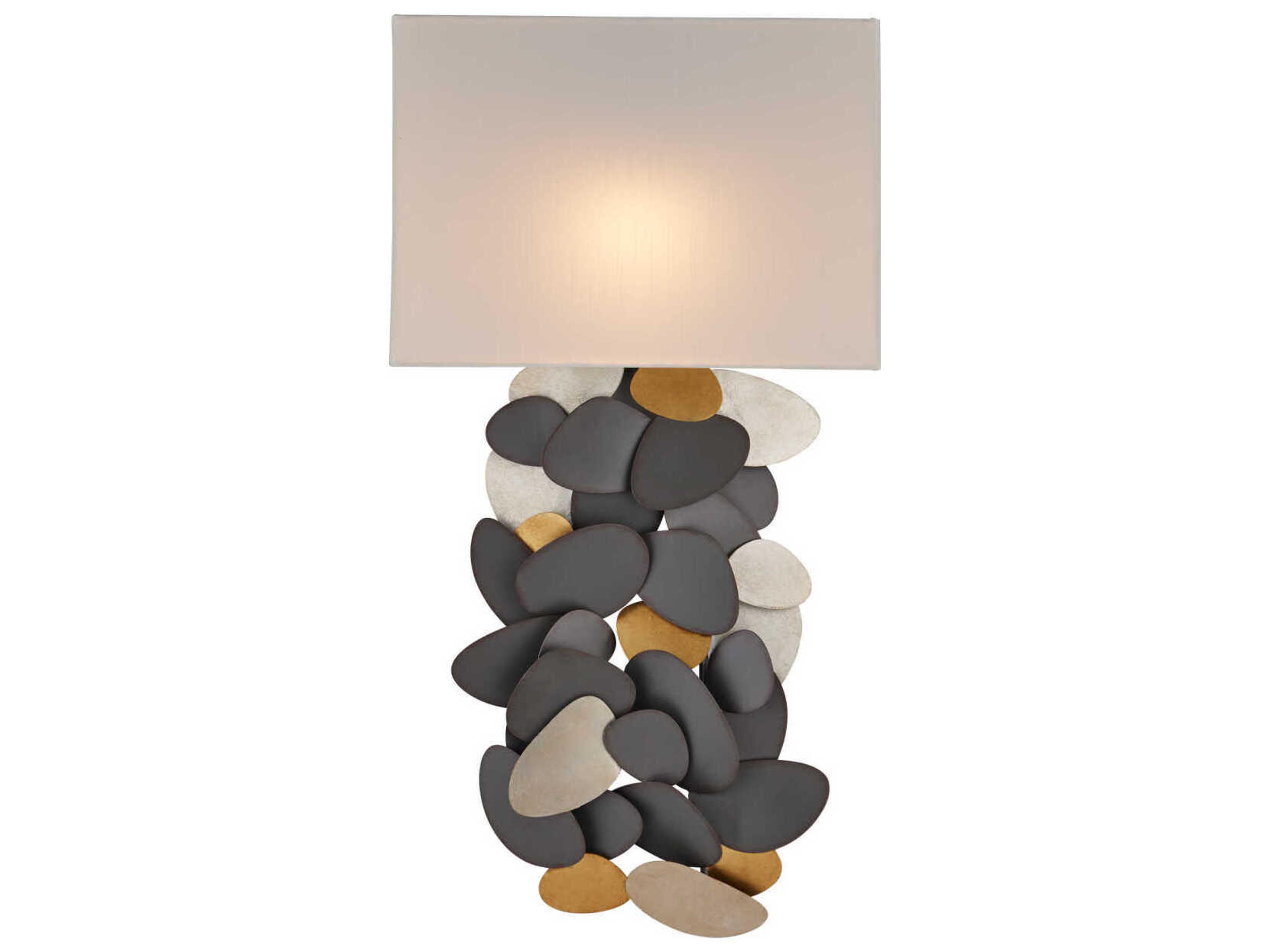 Currey & Company Moon 1-Light Gray Wall Sconce