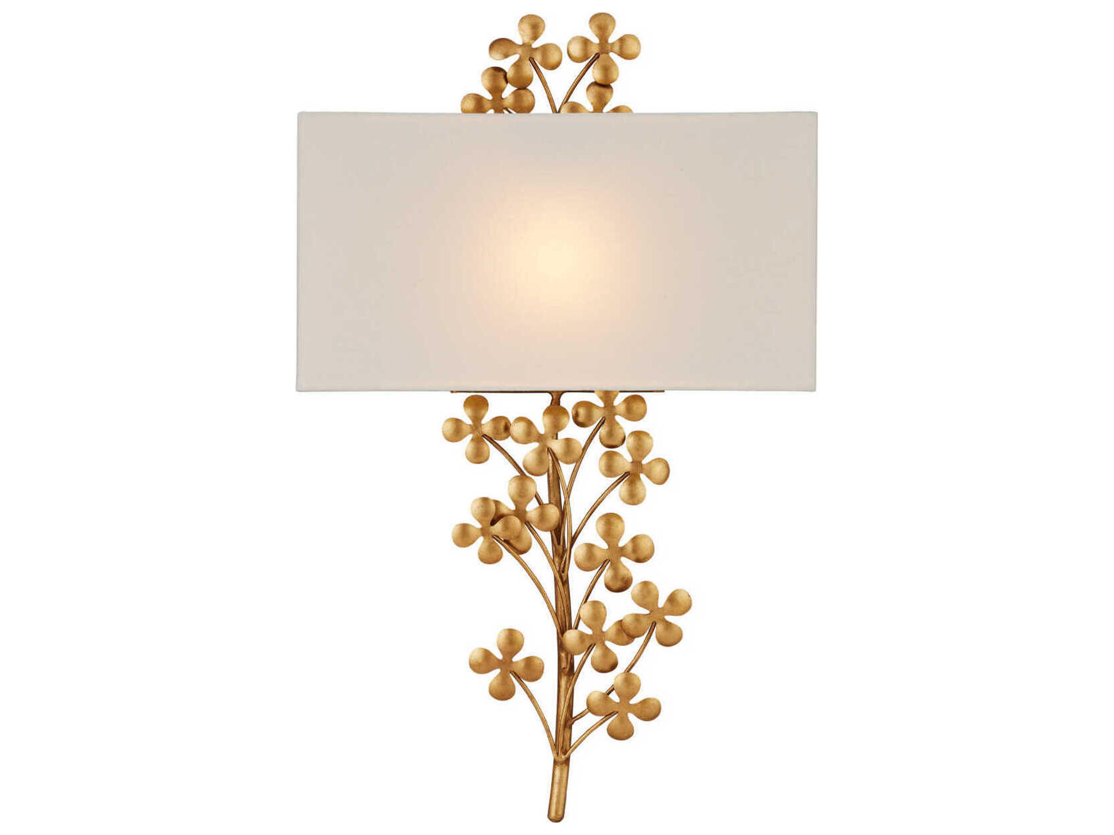 Currey & Company Cloverfield 1-Light Gold Wall Sconce