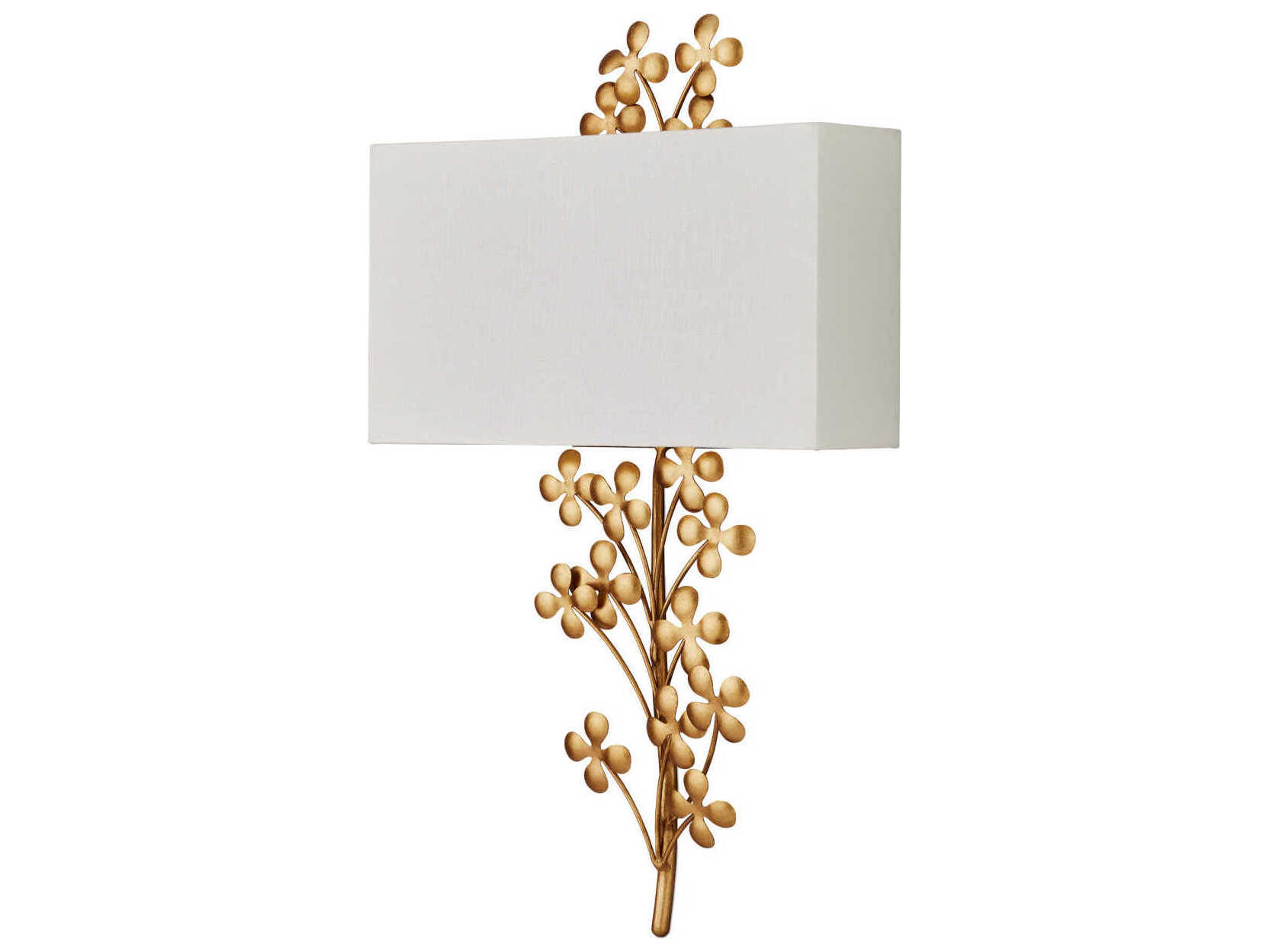 Currey & Company Cloverfield 1-Light Gold Wall Sconce
