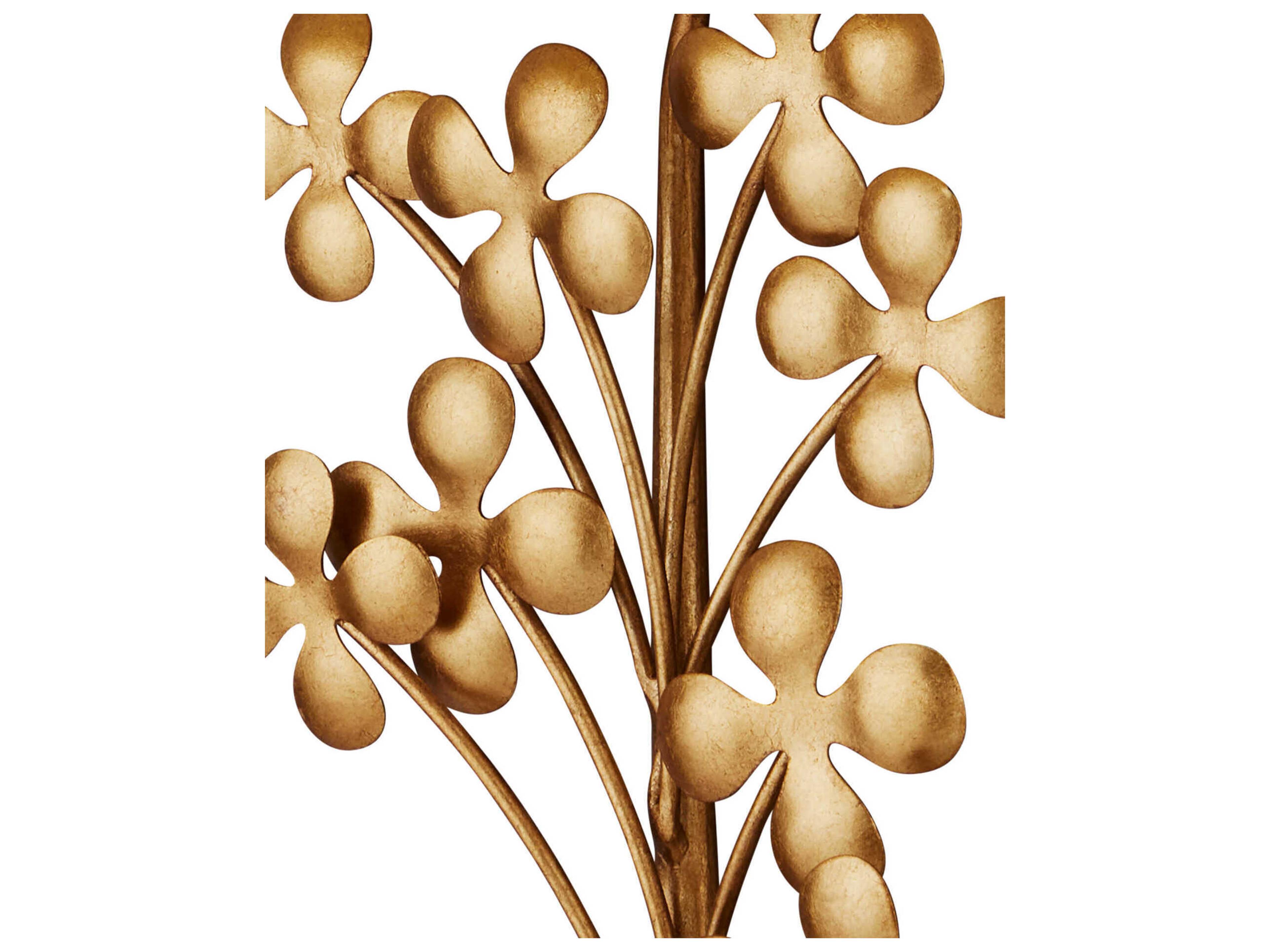 Currey & Company Cloverfield 1-Light Gold Wall Sconce