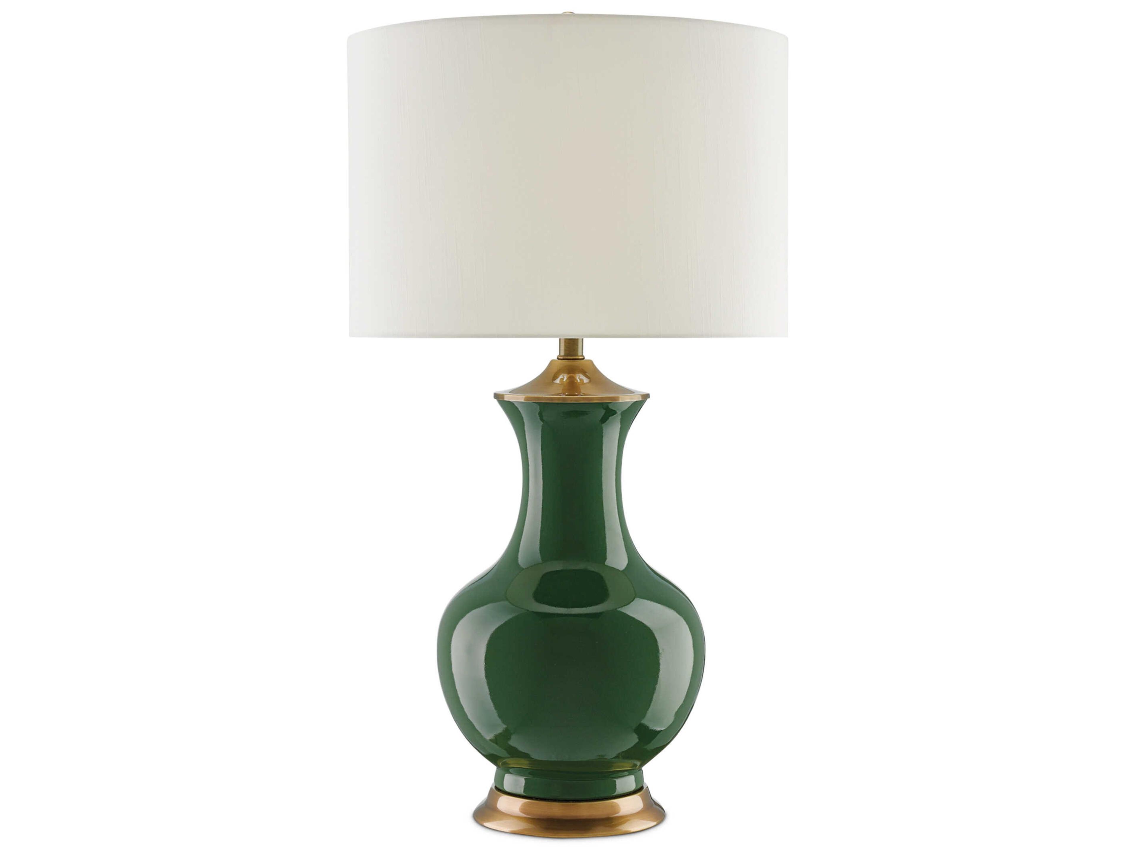 Lilou Table Lamp Green Ceramic Vase
