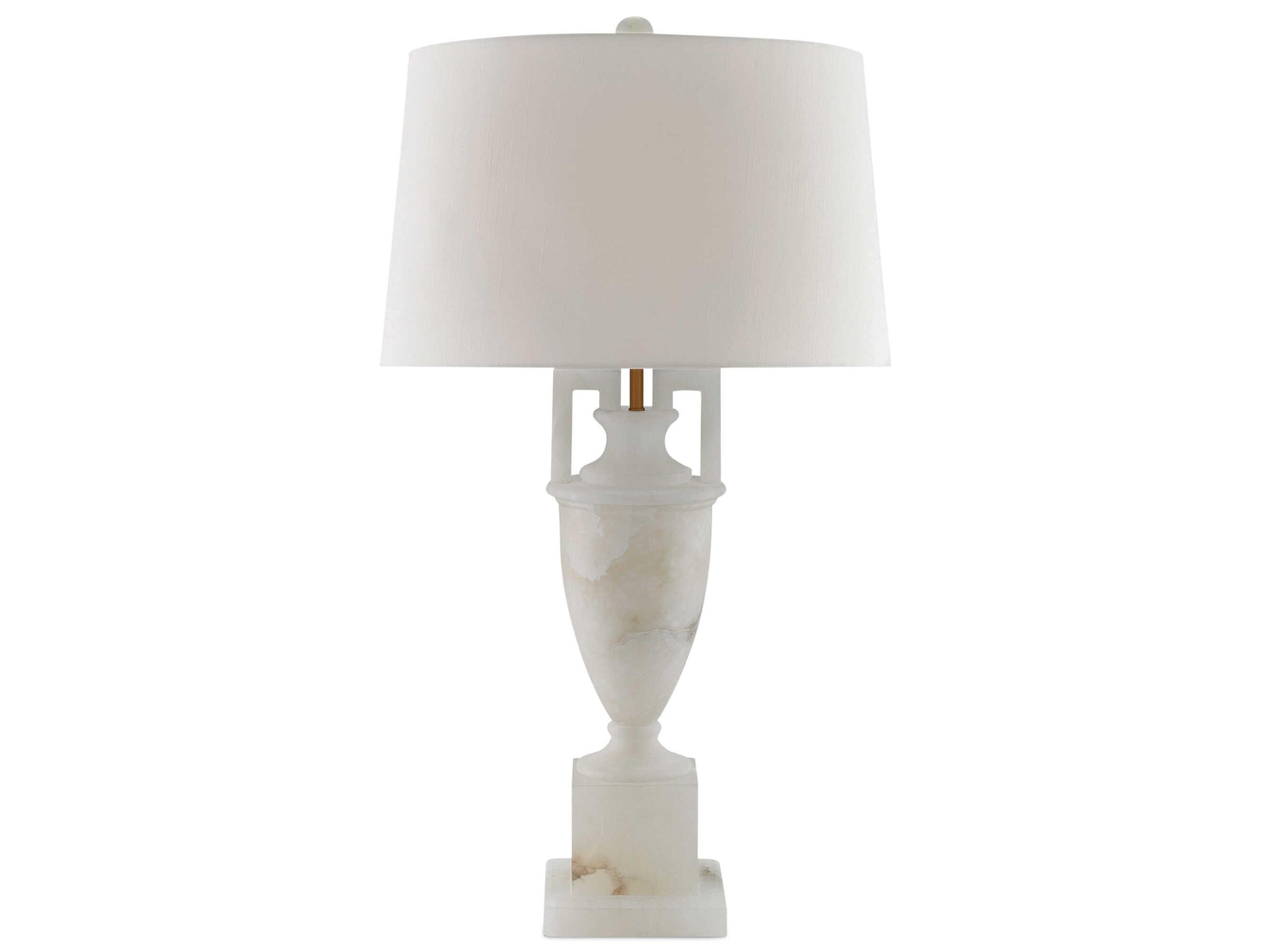 Lillian August Clifford Natural coffee Bronze White Table Lamp
