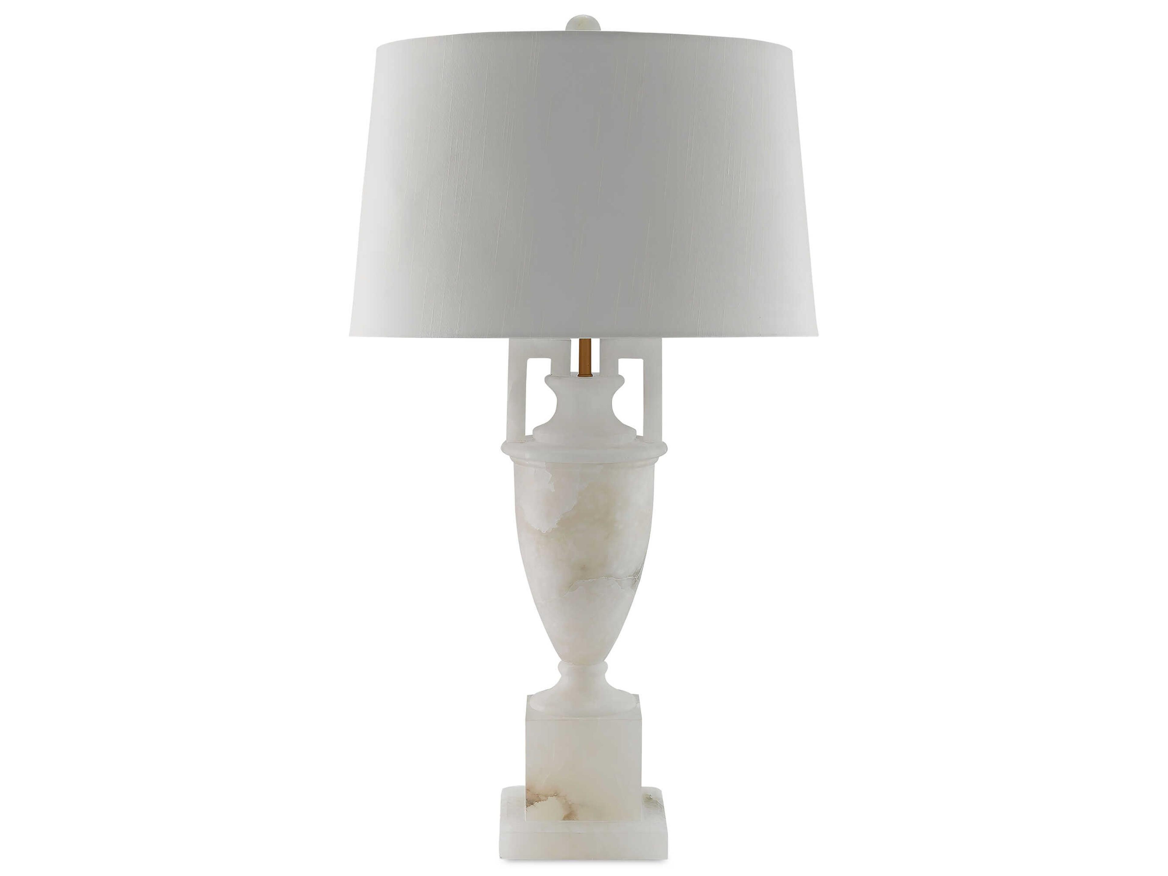 Currey & Company Lillian August Clifford Natural coffee Bronze White Table Lamp