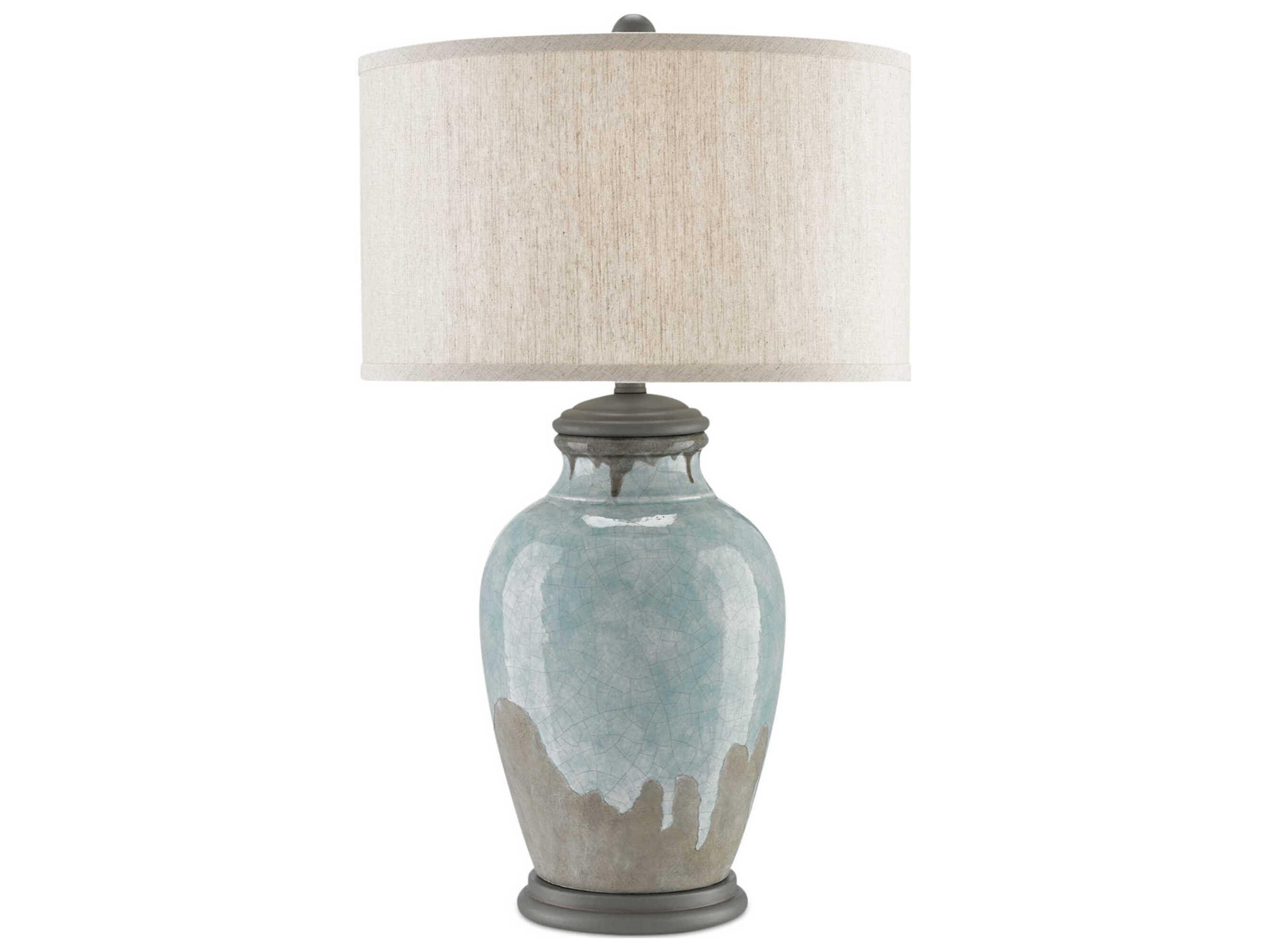 Currey & Company Chatswood Blue Green Gray Table Lamp