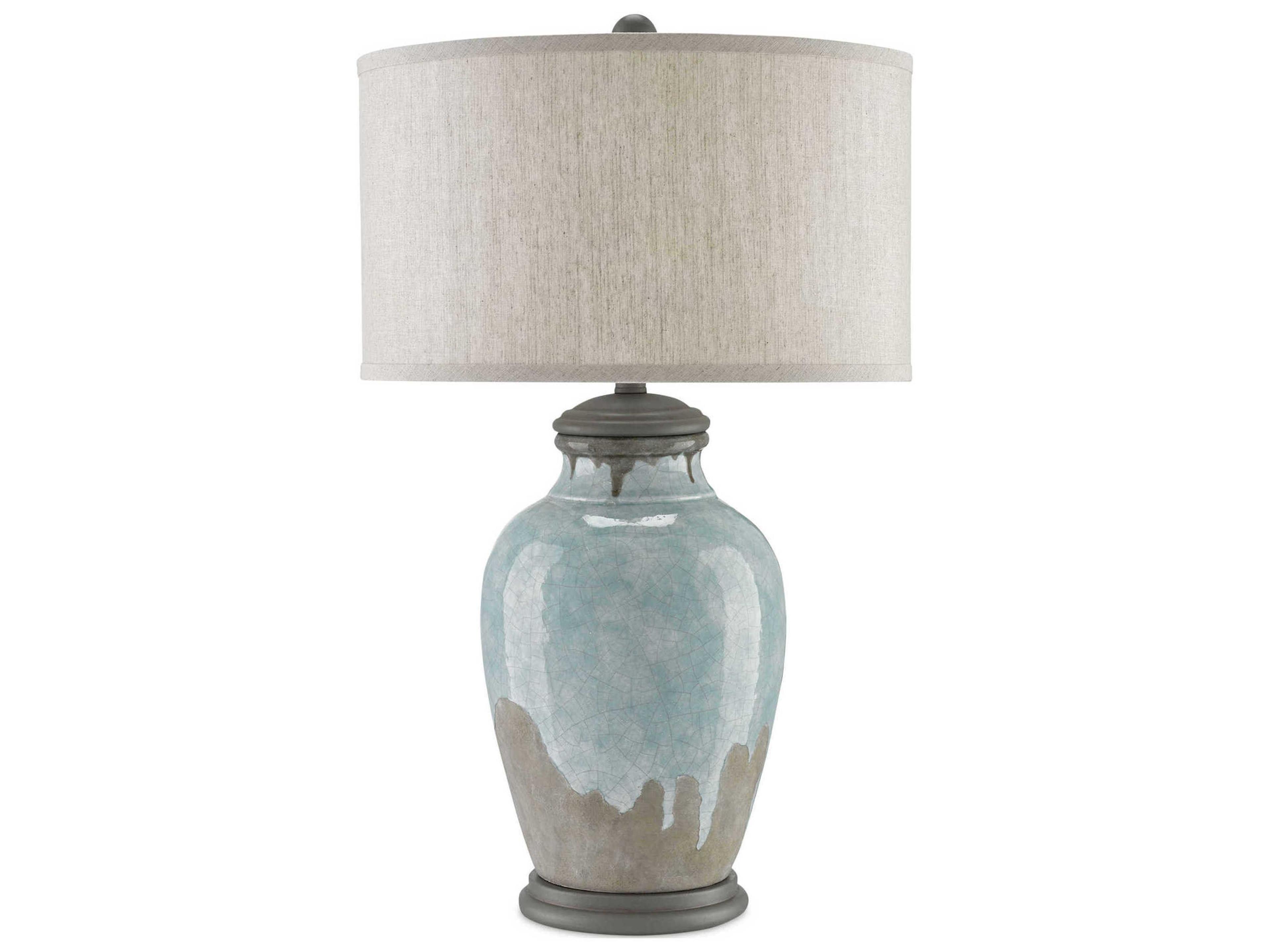 Currey & Company Chatswood Blue Green Gray Table Lamp