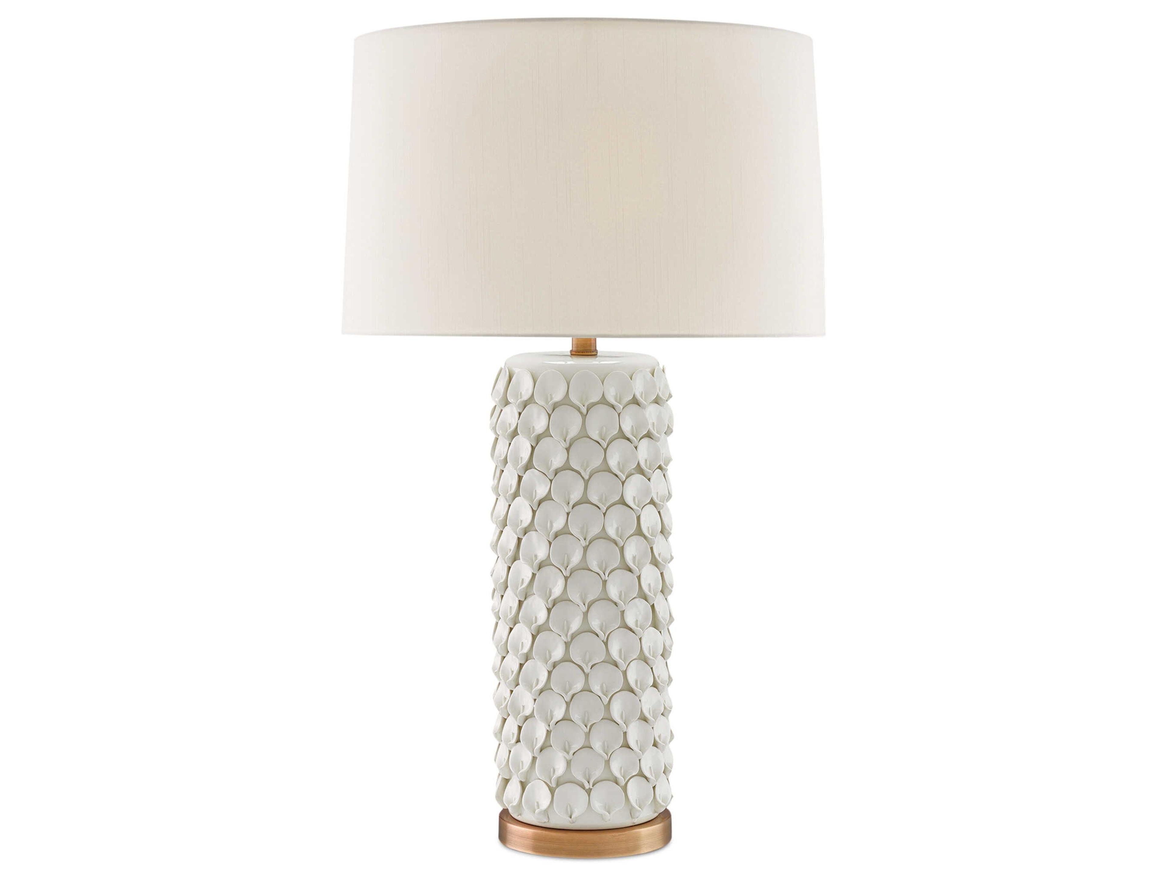 Calla Lily Table Lamp Floral Ceramic Accent