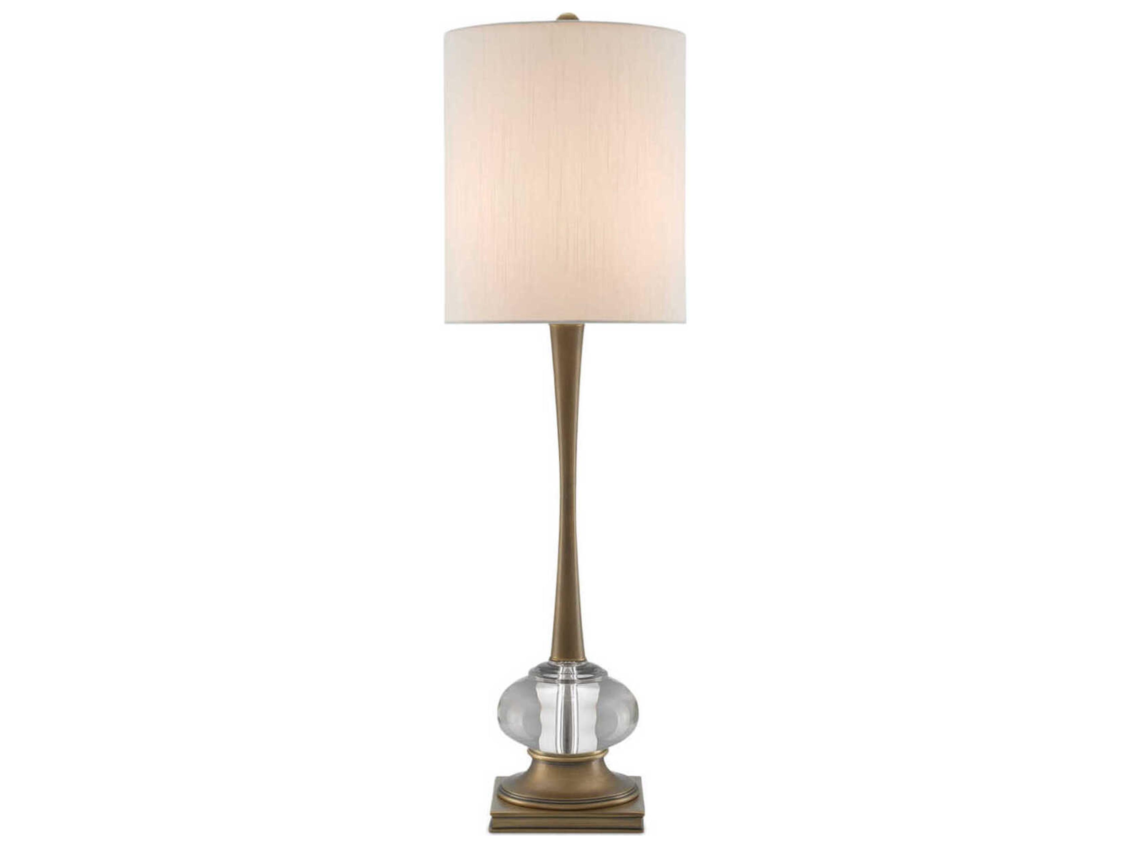 Giovanna Table Lamp Mid-Century Modern Brass and Crystal