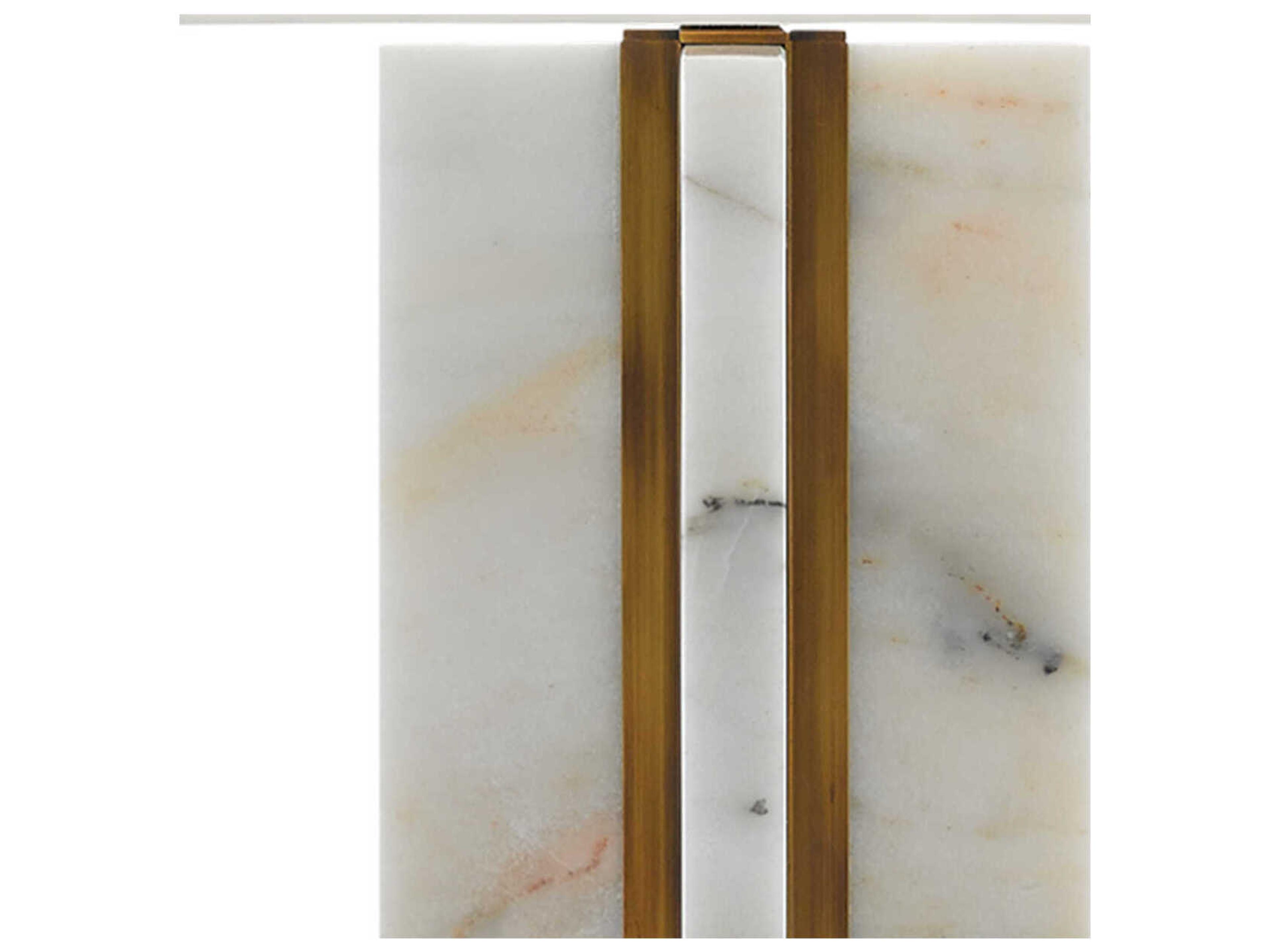 Currey & Company Khalil Marble Antique Brass Off White Shantung Buffet Lamp