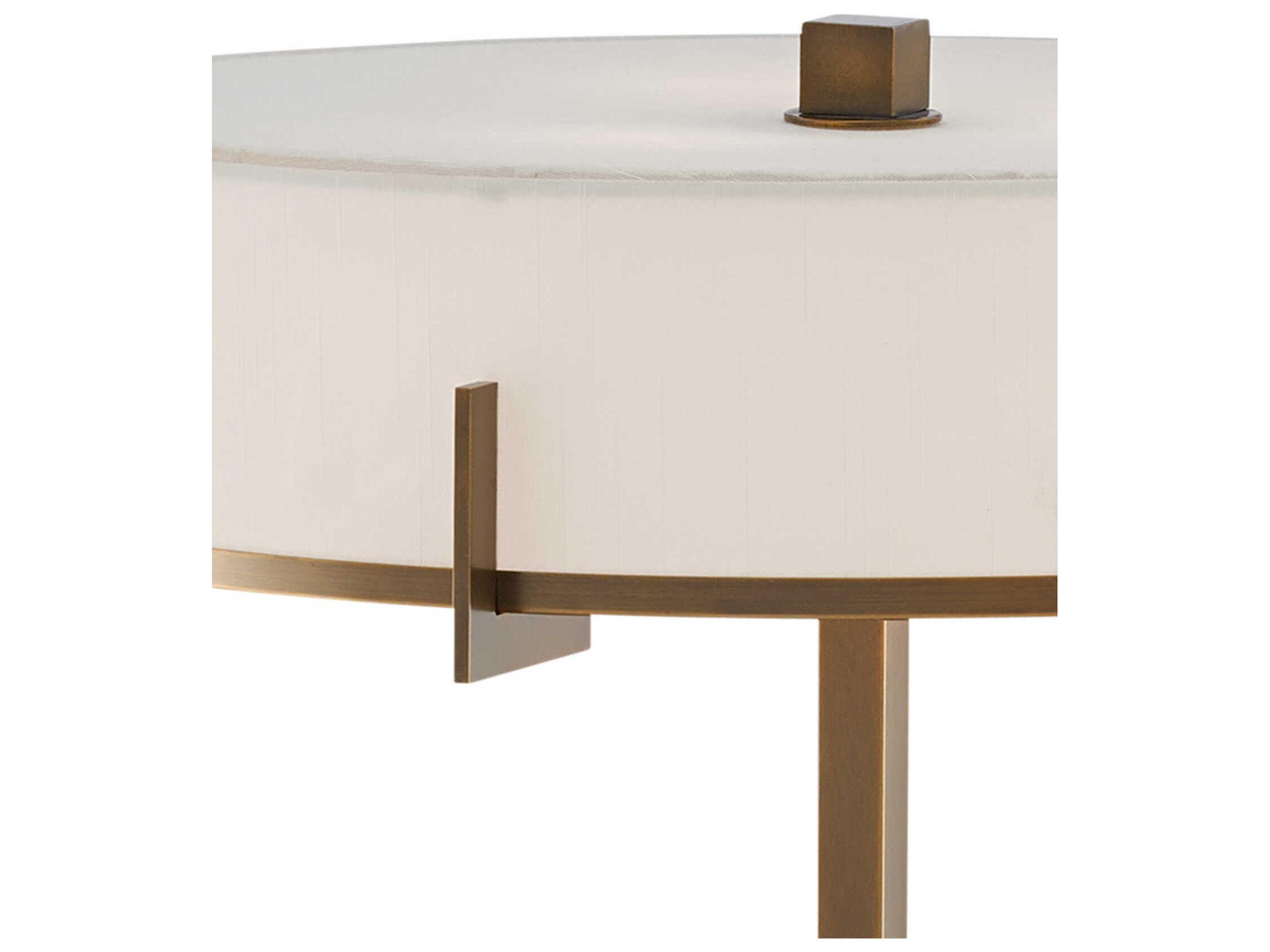 Currey & Company Jacobi Antique Brass Black Off White Shantung Table Lamp