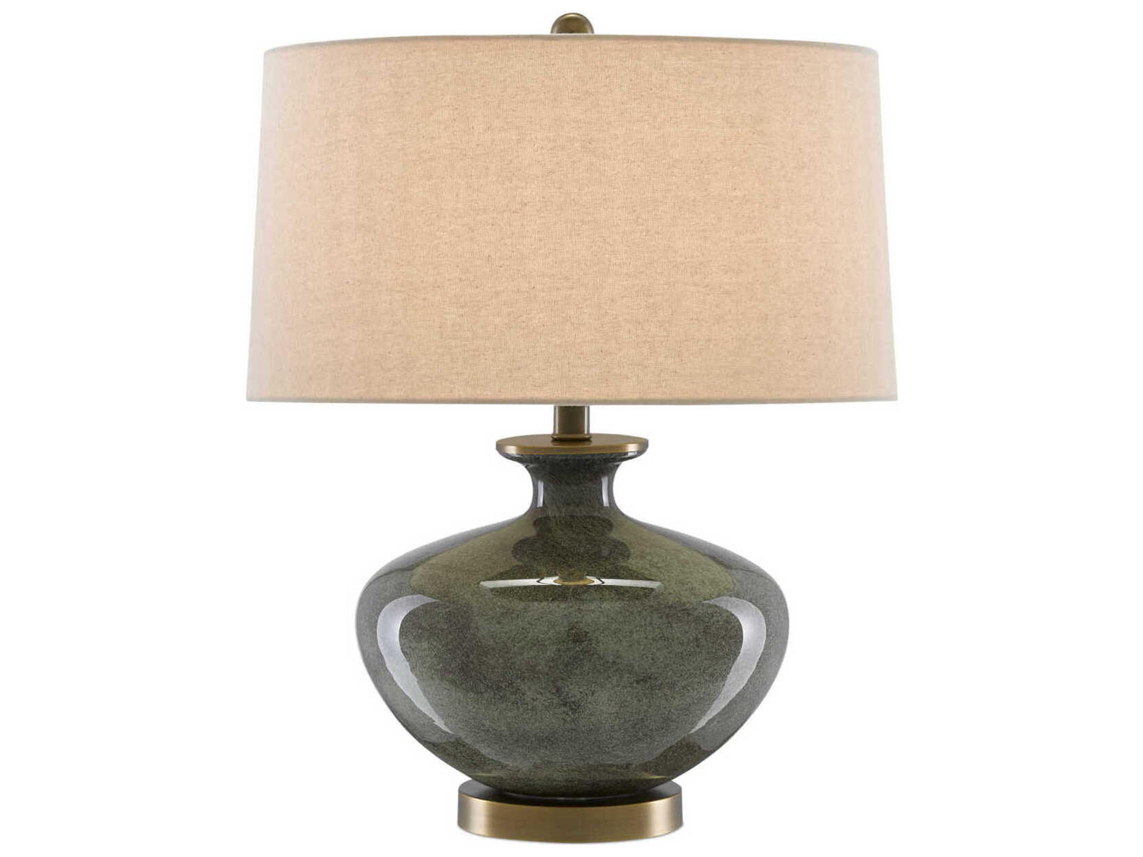 Greenlea Table Lamp Swirled Glass