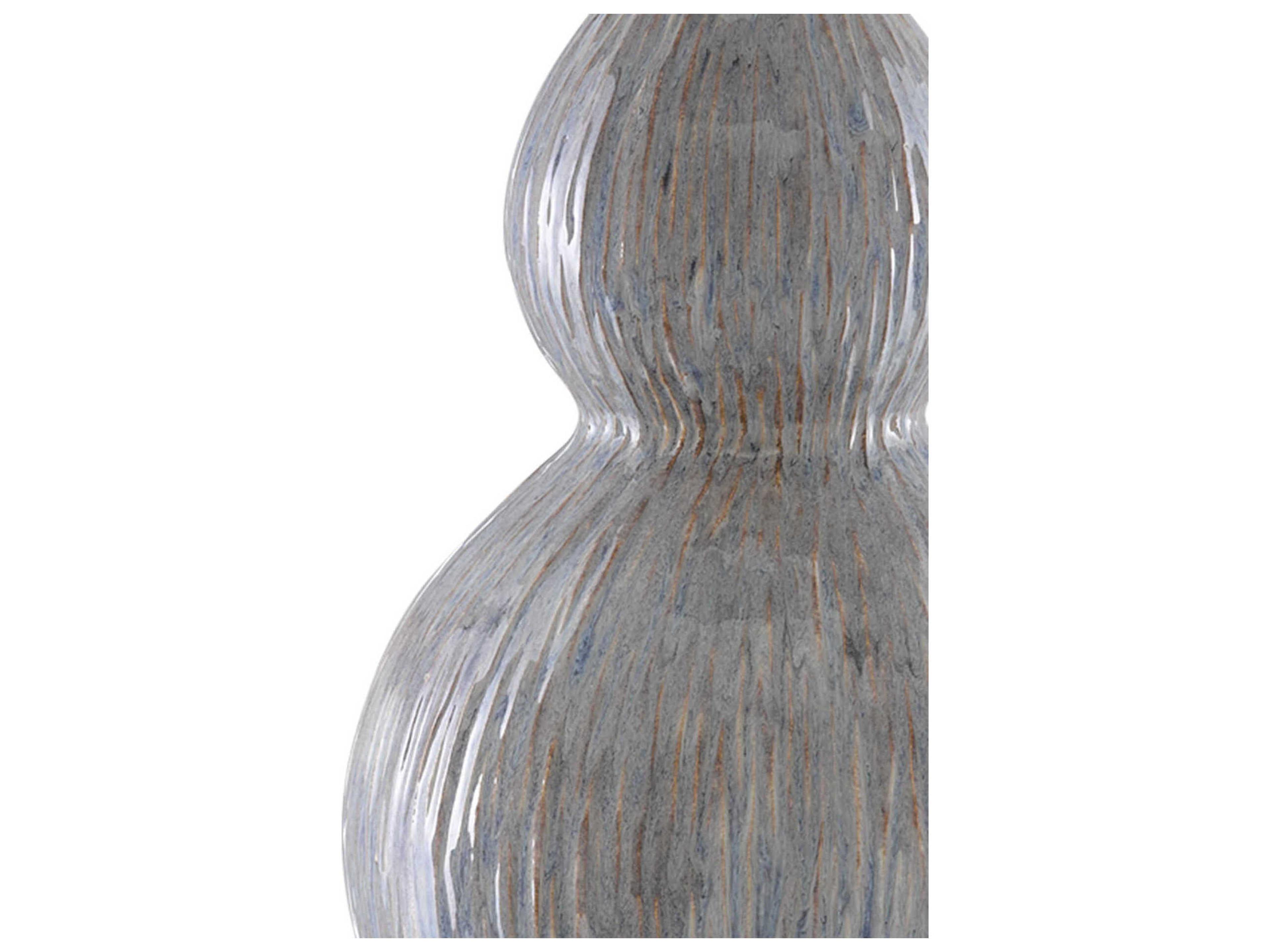 Currey & Company Idyll Crystal Gray Blue Taupe Buffet Lamp