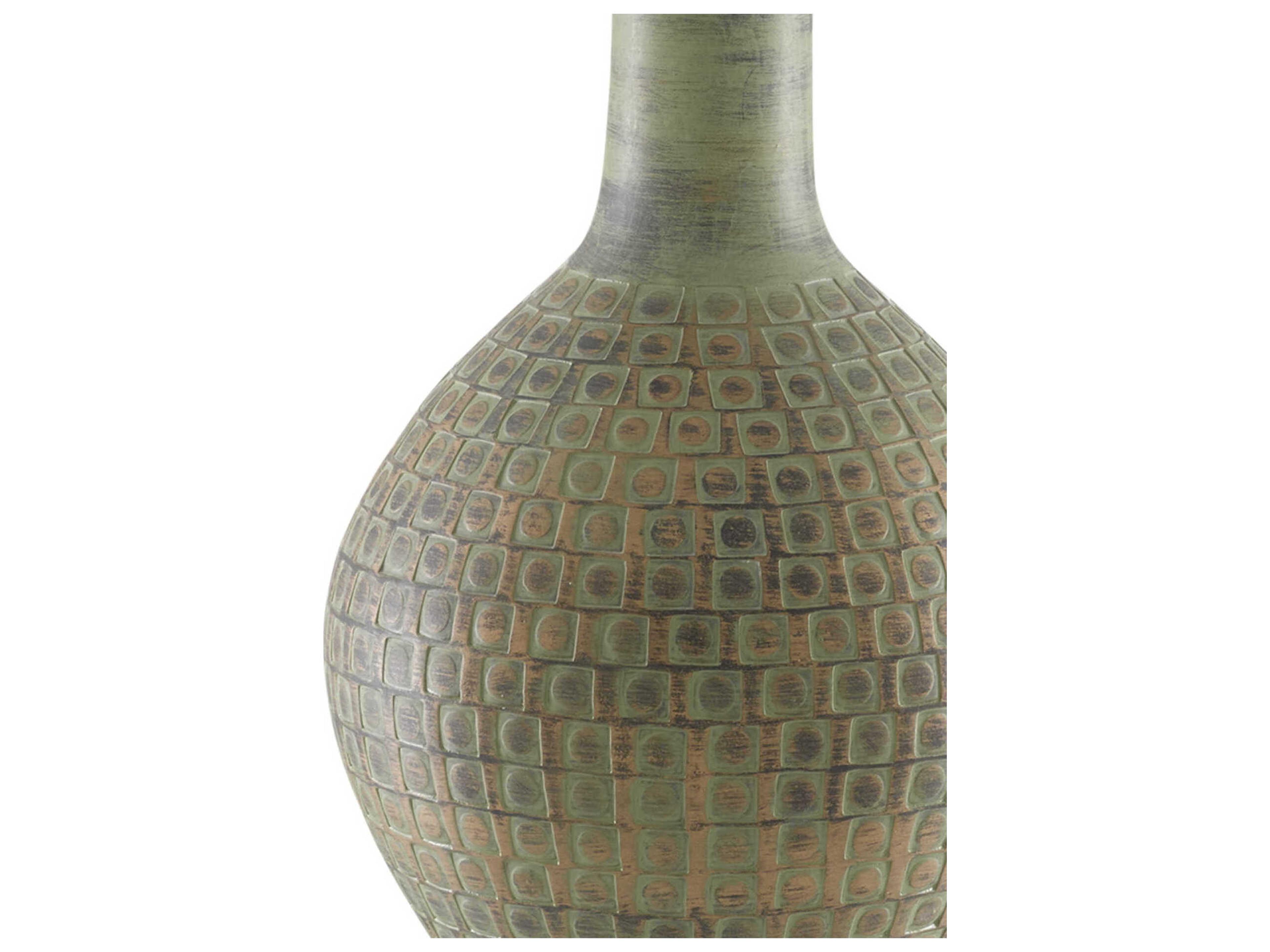 Currey & Company Loro Dark Moss Green Gold Buffet Lamp