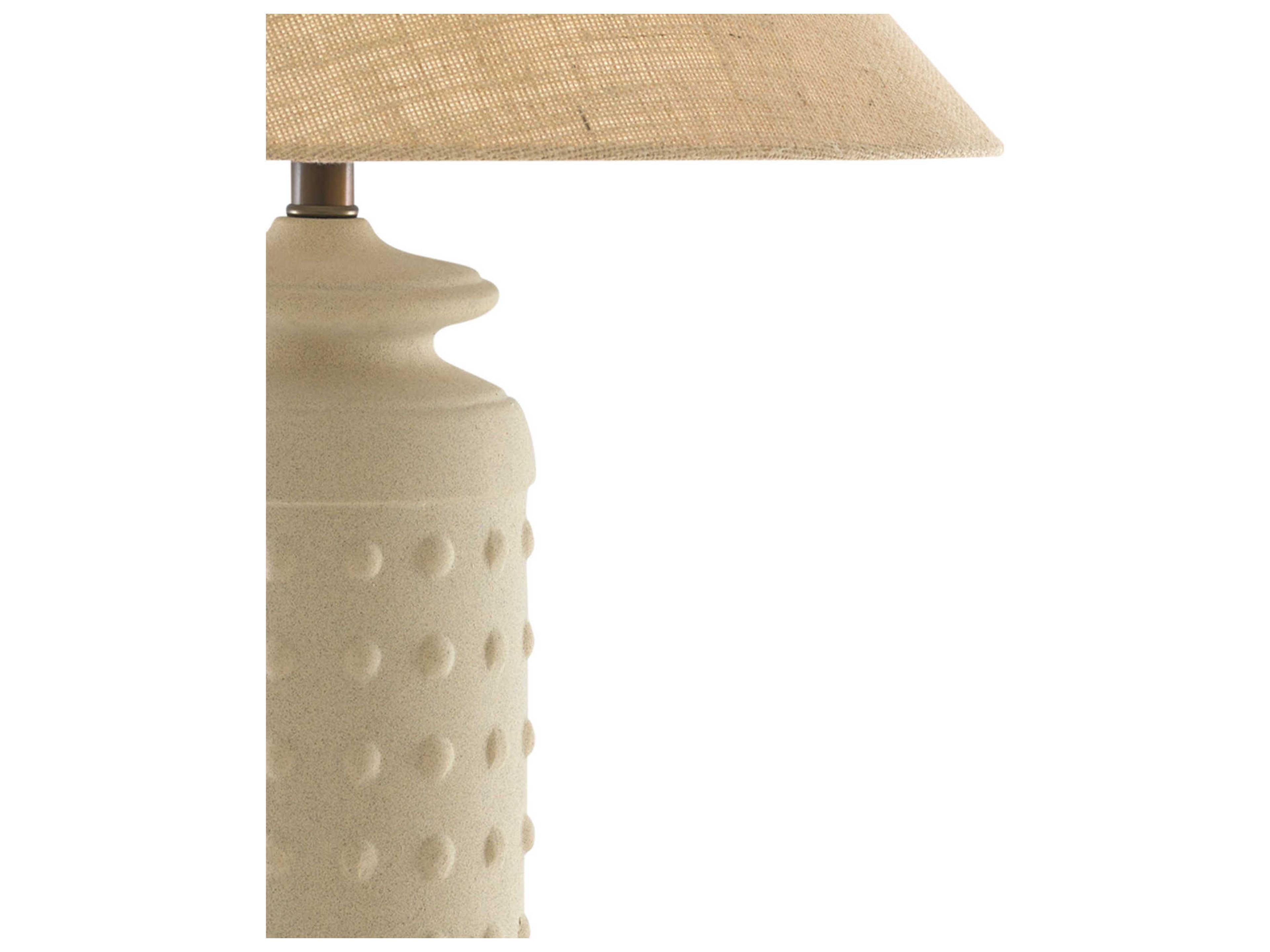 Currey & Company Sonoran Sand Brass Off White Buffet Lamp