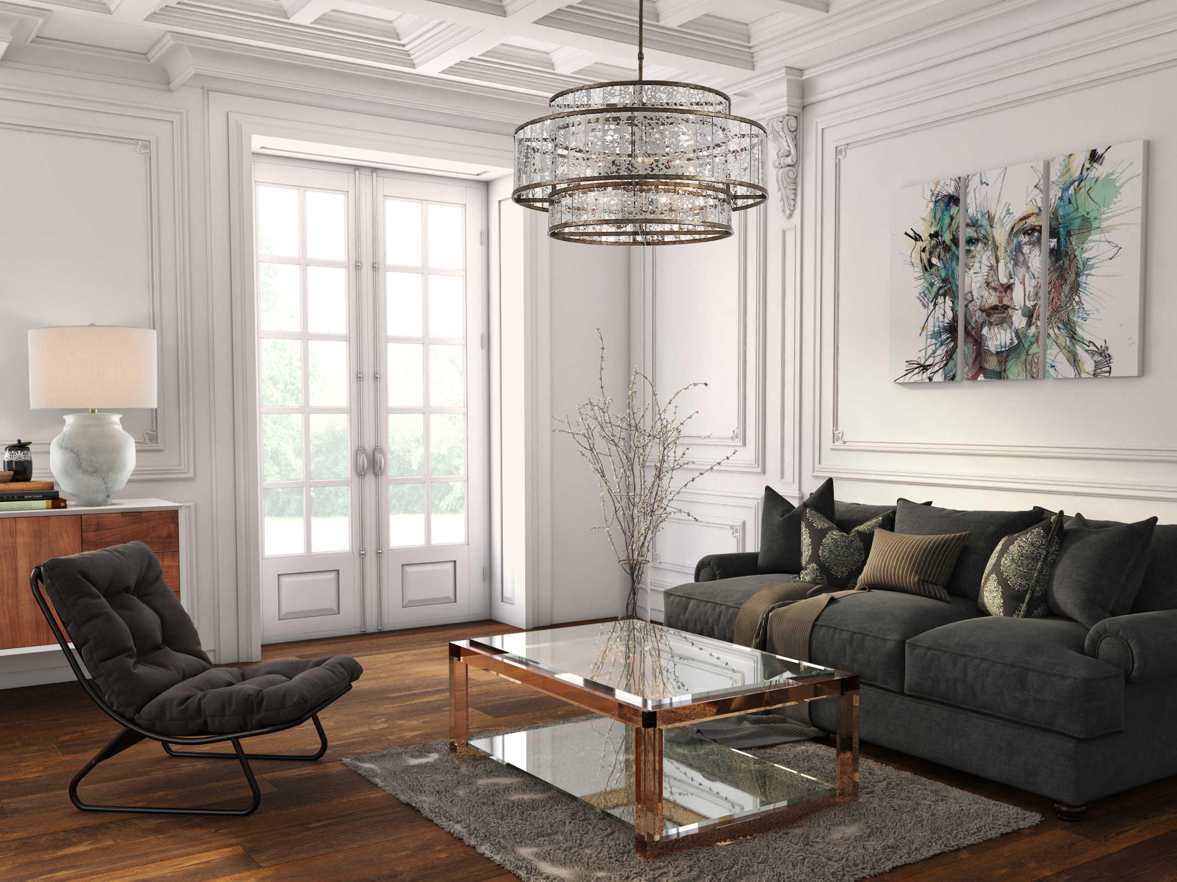 Luxecor Kalossi Gray Buffet Lamp