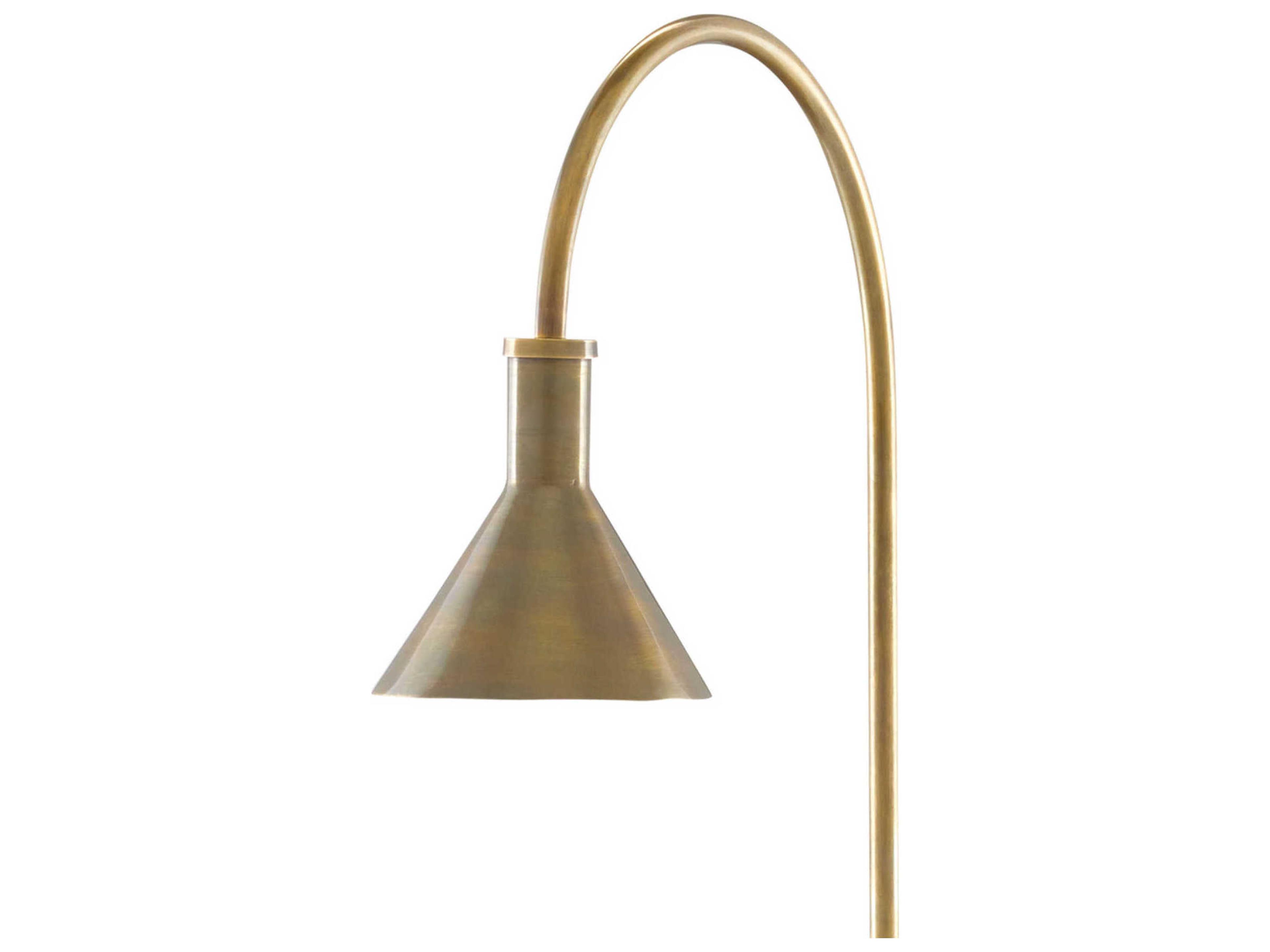 Currey & Company Thayer Vintage Brass Black Desk Lamp