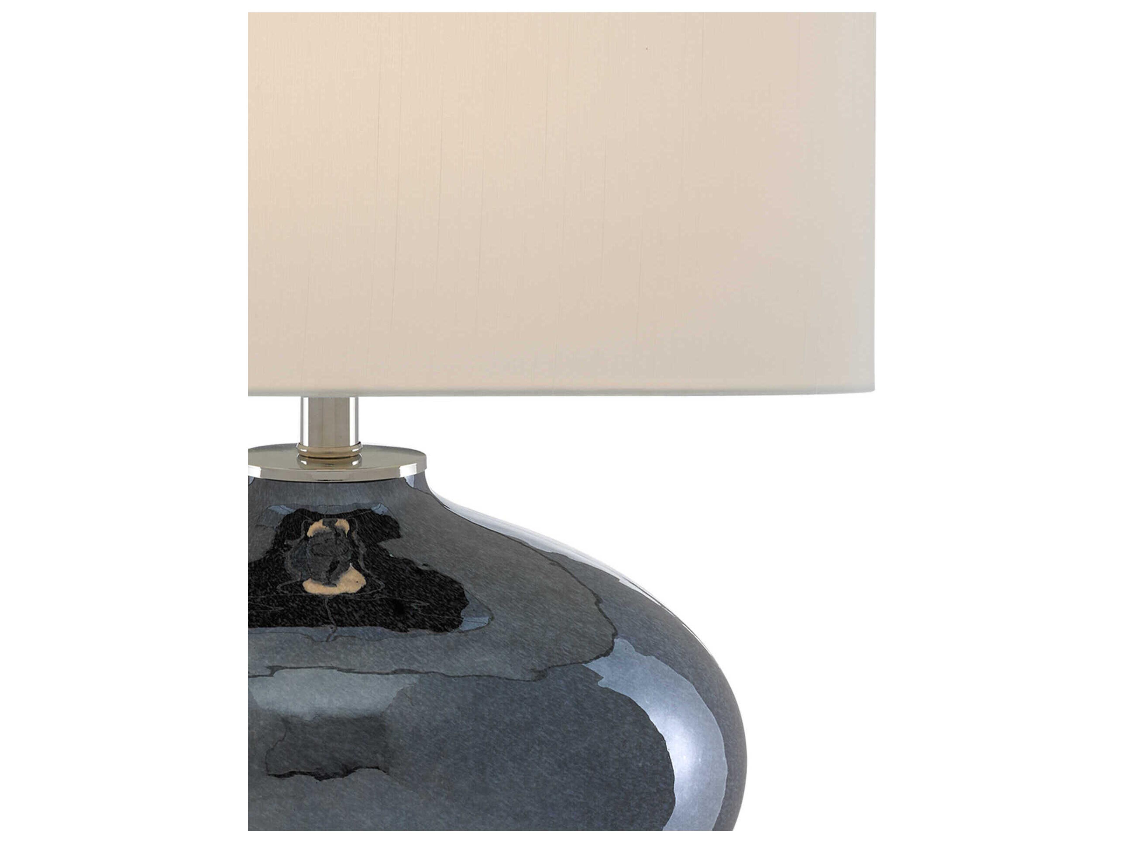 Currey & Company Lucent Glass Blue Plated Polished Nickel Table Lamp