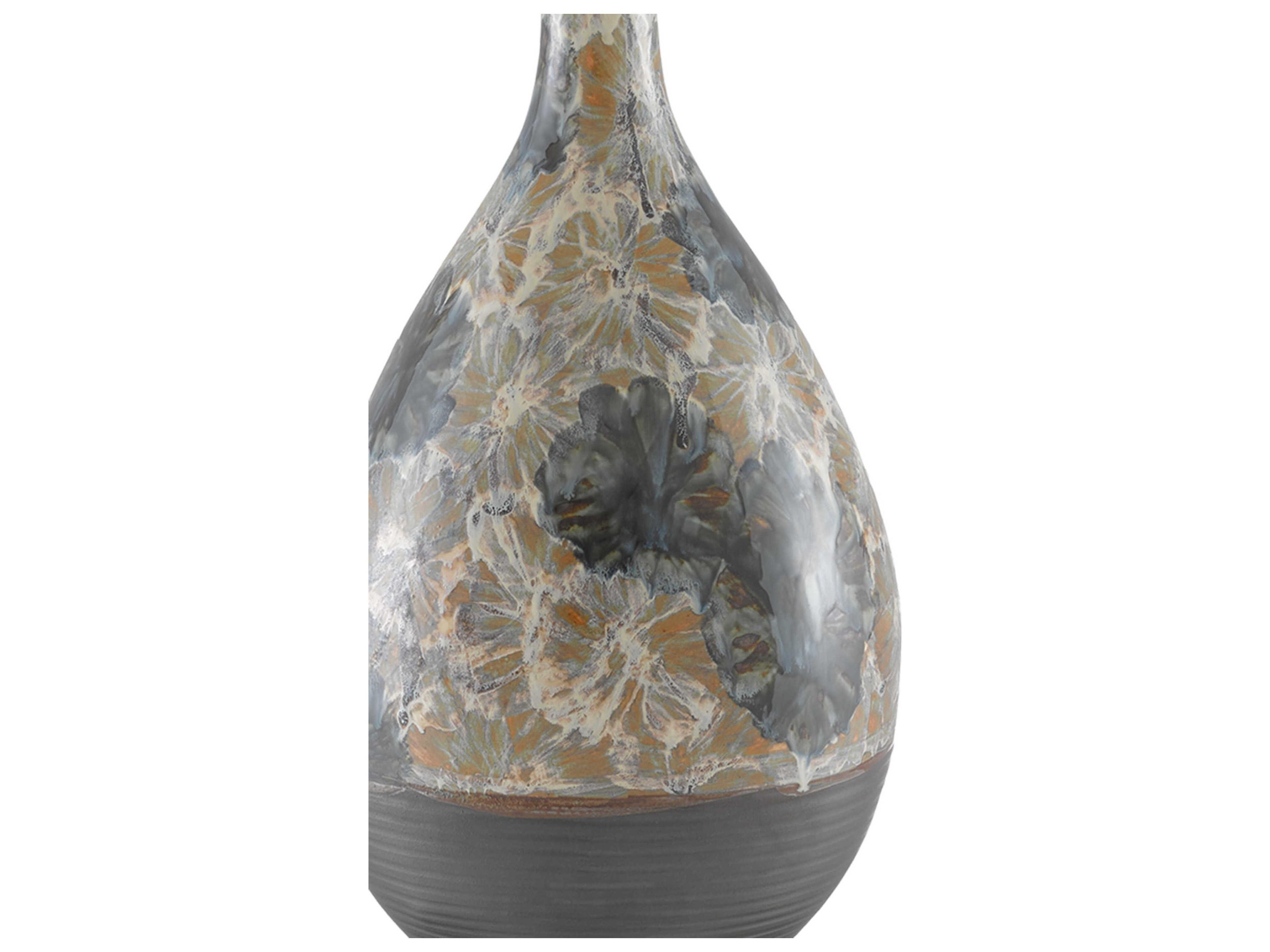 Currey & Company Frangipani Cream Blue Brown White Buffet Lamp