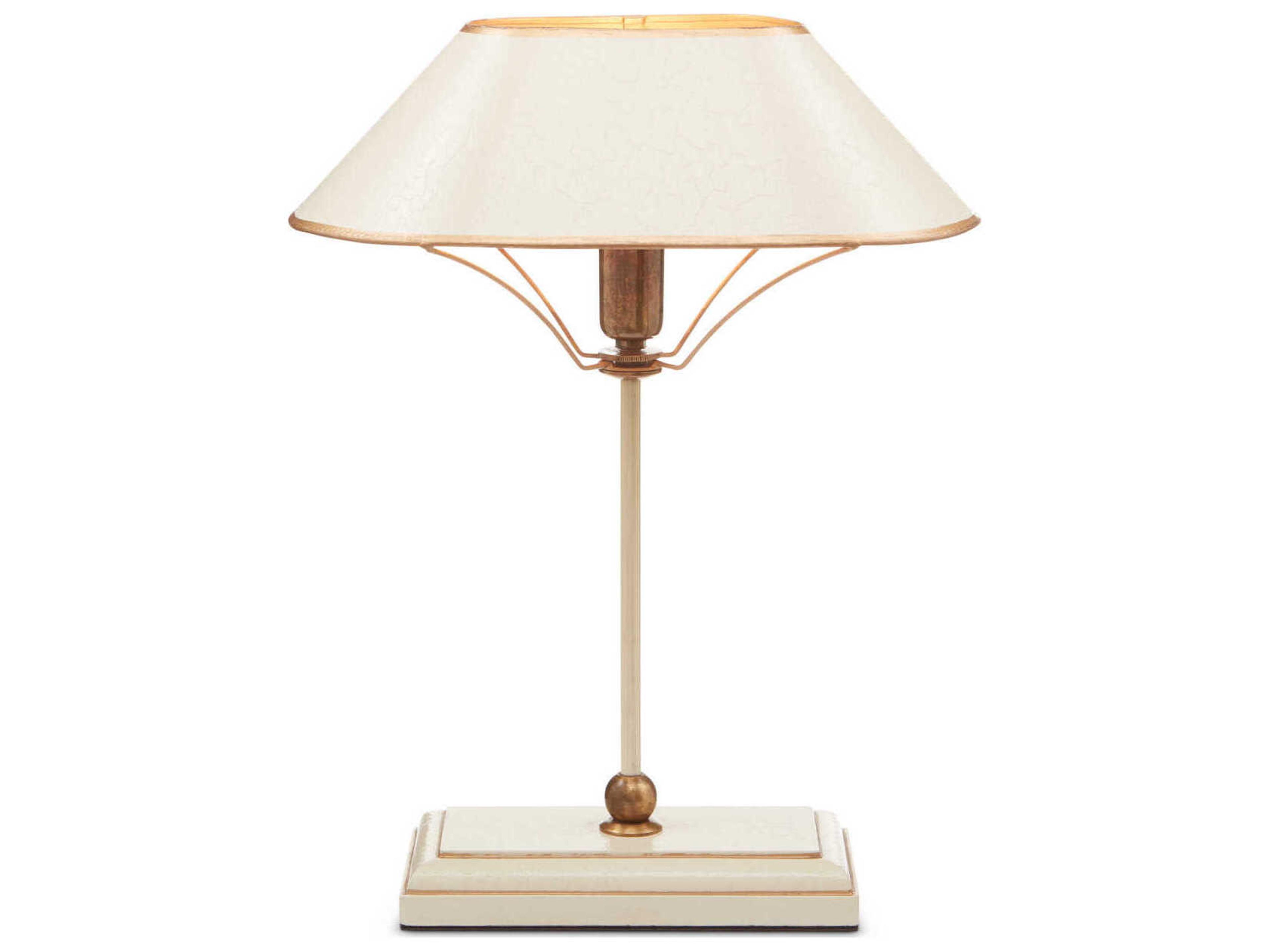 Daphne Ivory Antique Brass Gold Table Lamp
