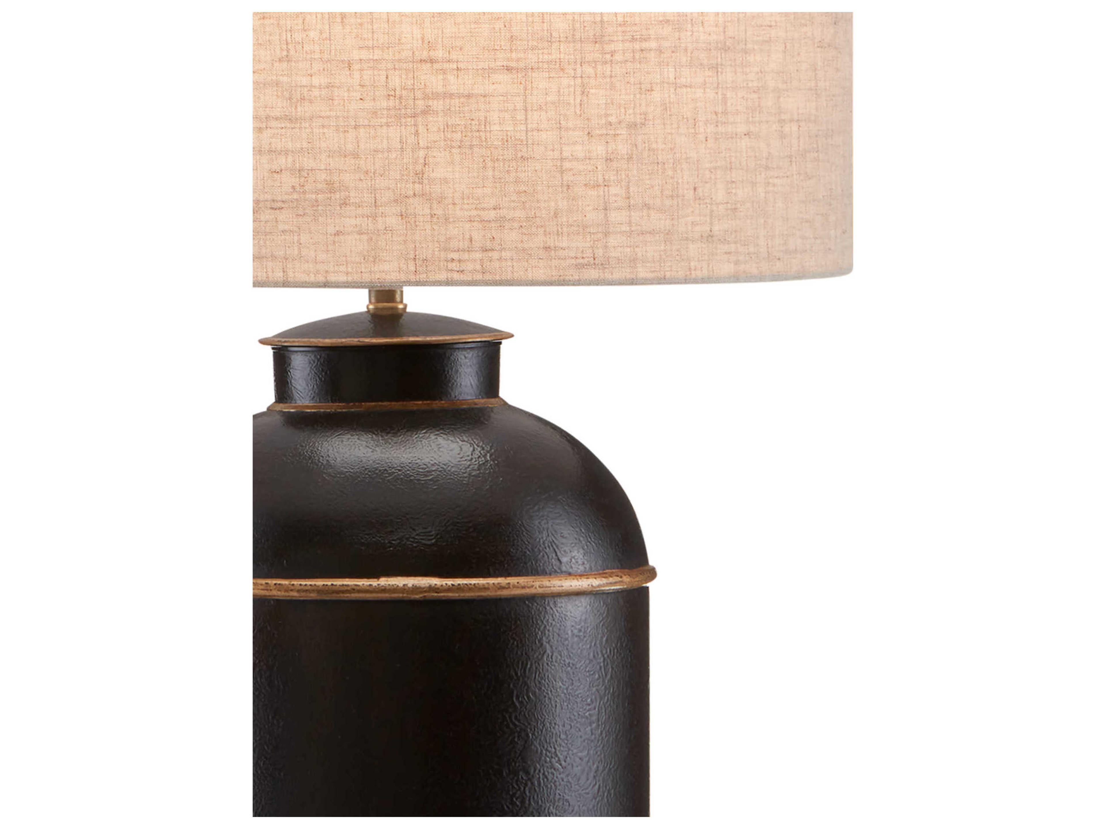Currey & Company London Black Gold Buffet Lamp