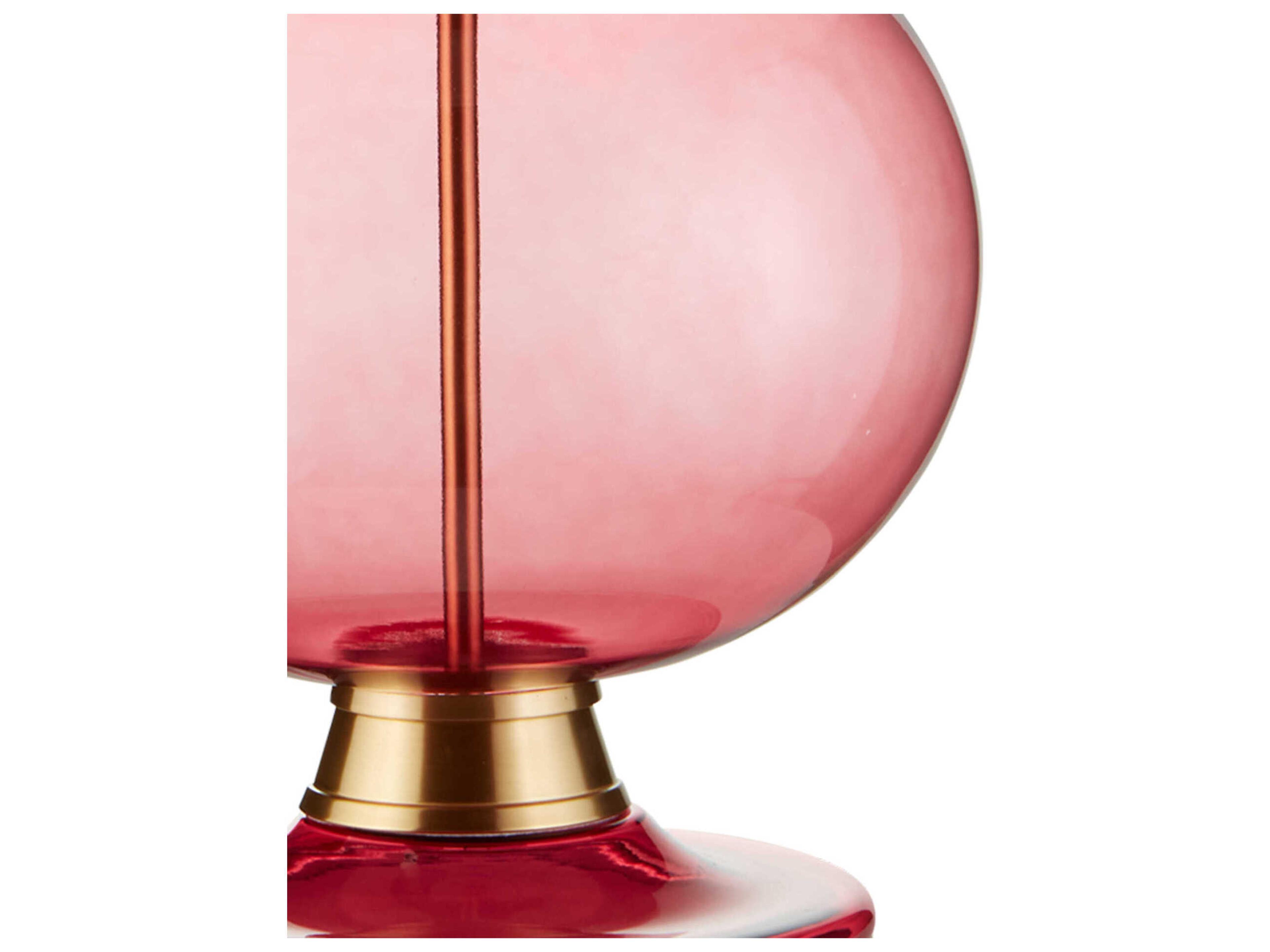 Currey & Company Jocasta Clear Red Brass Glass Buffet Lamp