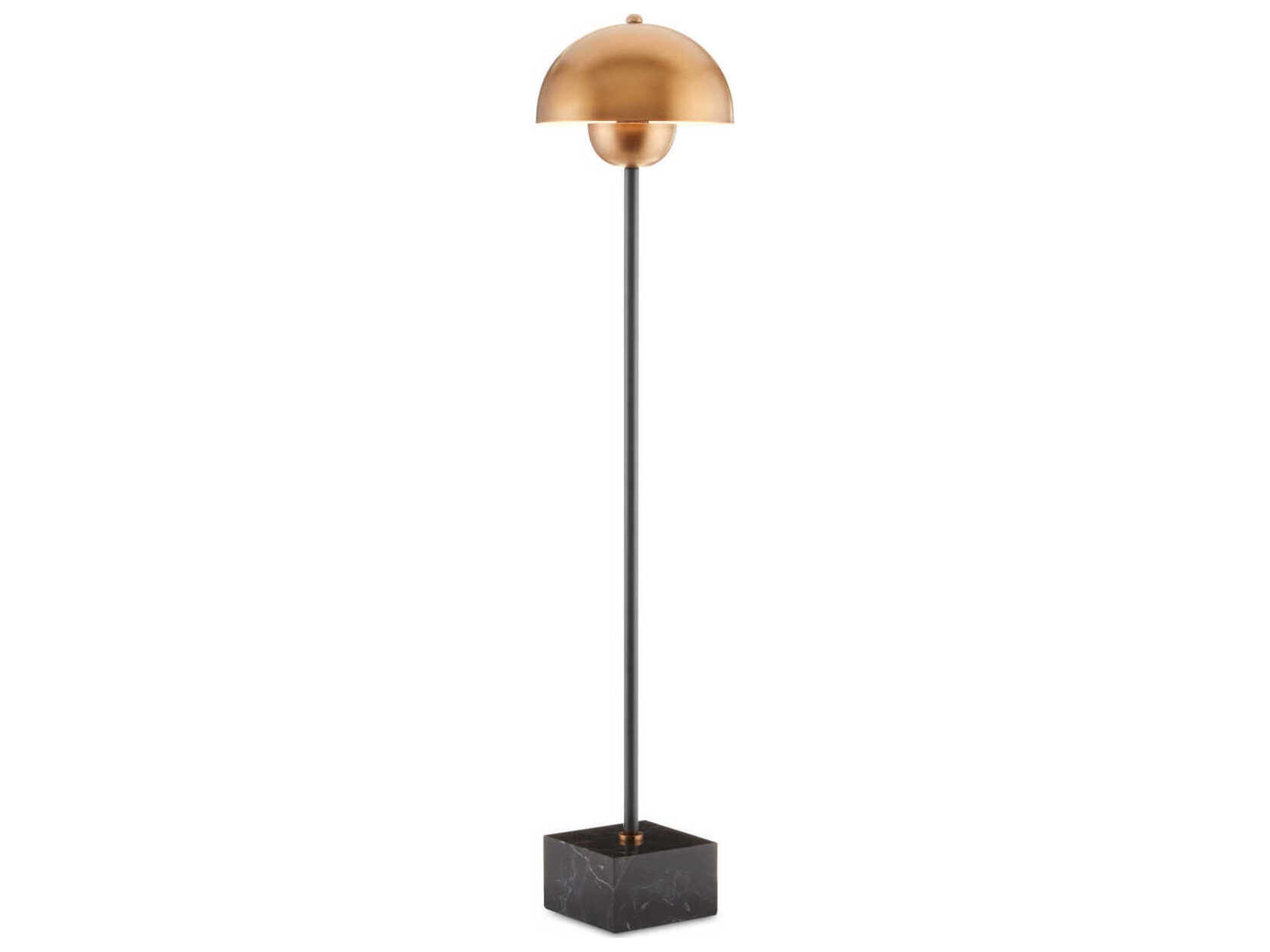 Currey & Company La Rue Brushed Brass Black Buffet Lamp