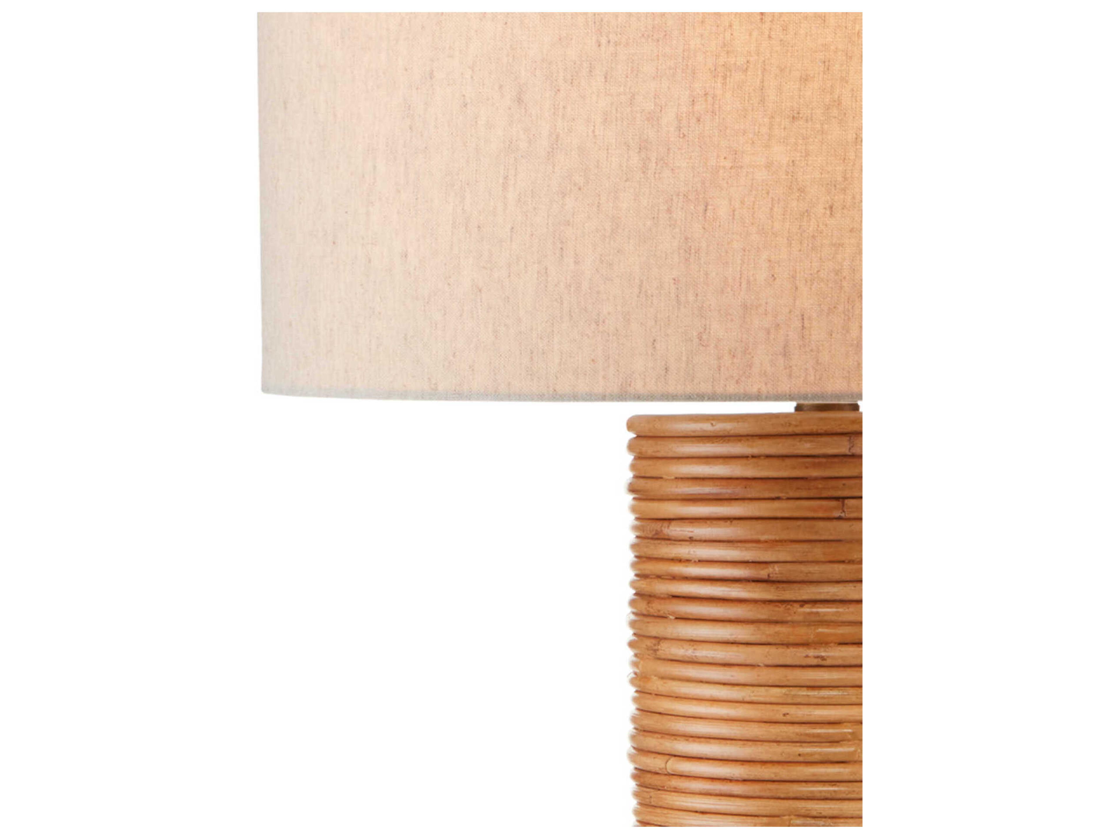 Currey & Company Salome Brass Natural Rattan Buffet Lamp