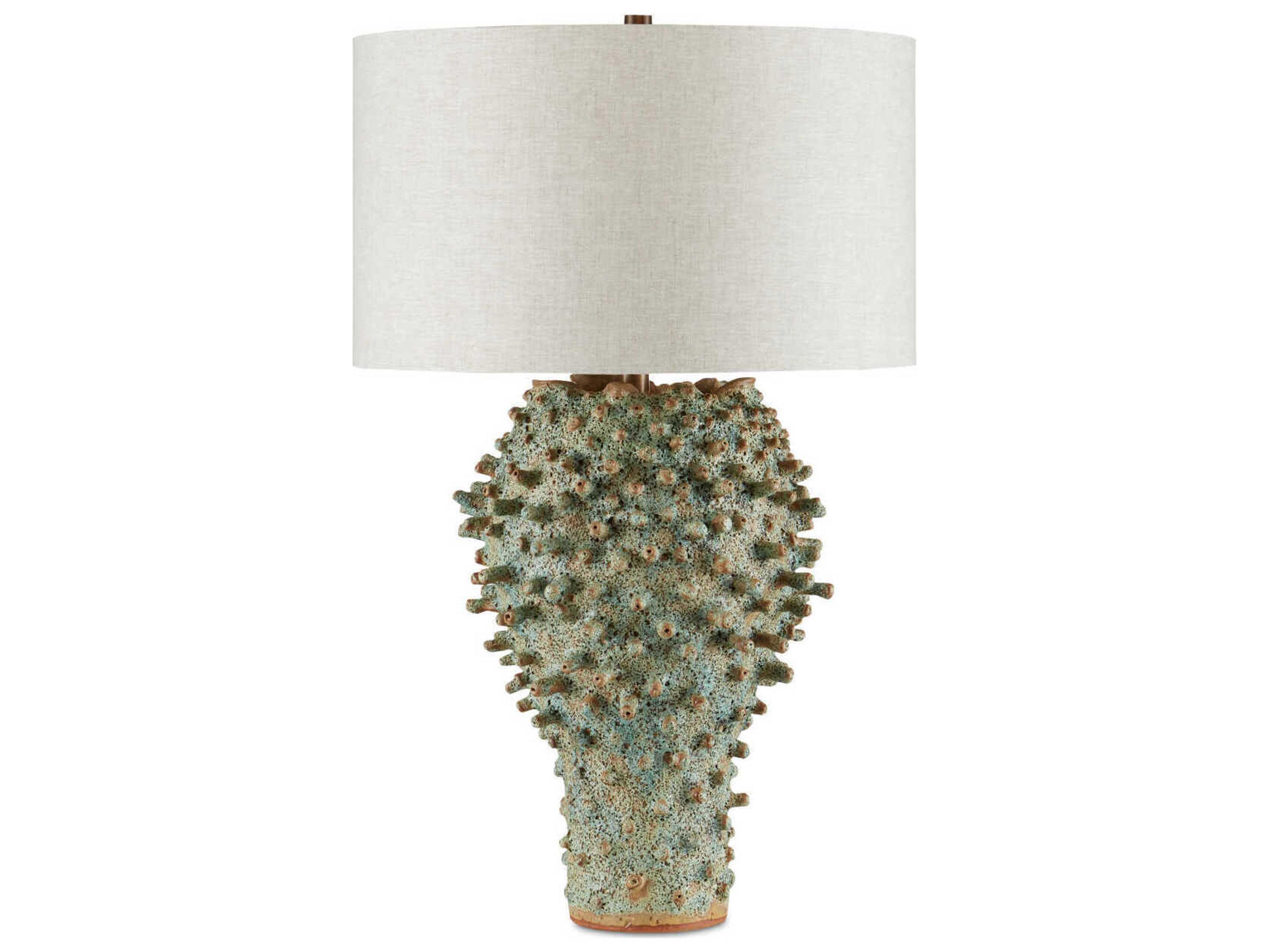Currey & Company Sea Urchin Sea Urchin Sunken Green Buffet Lamp