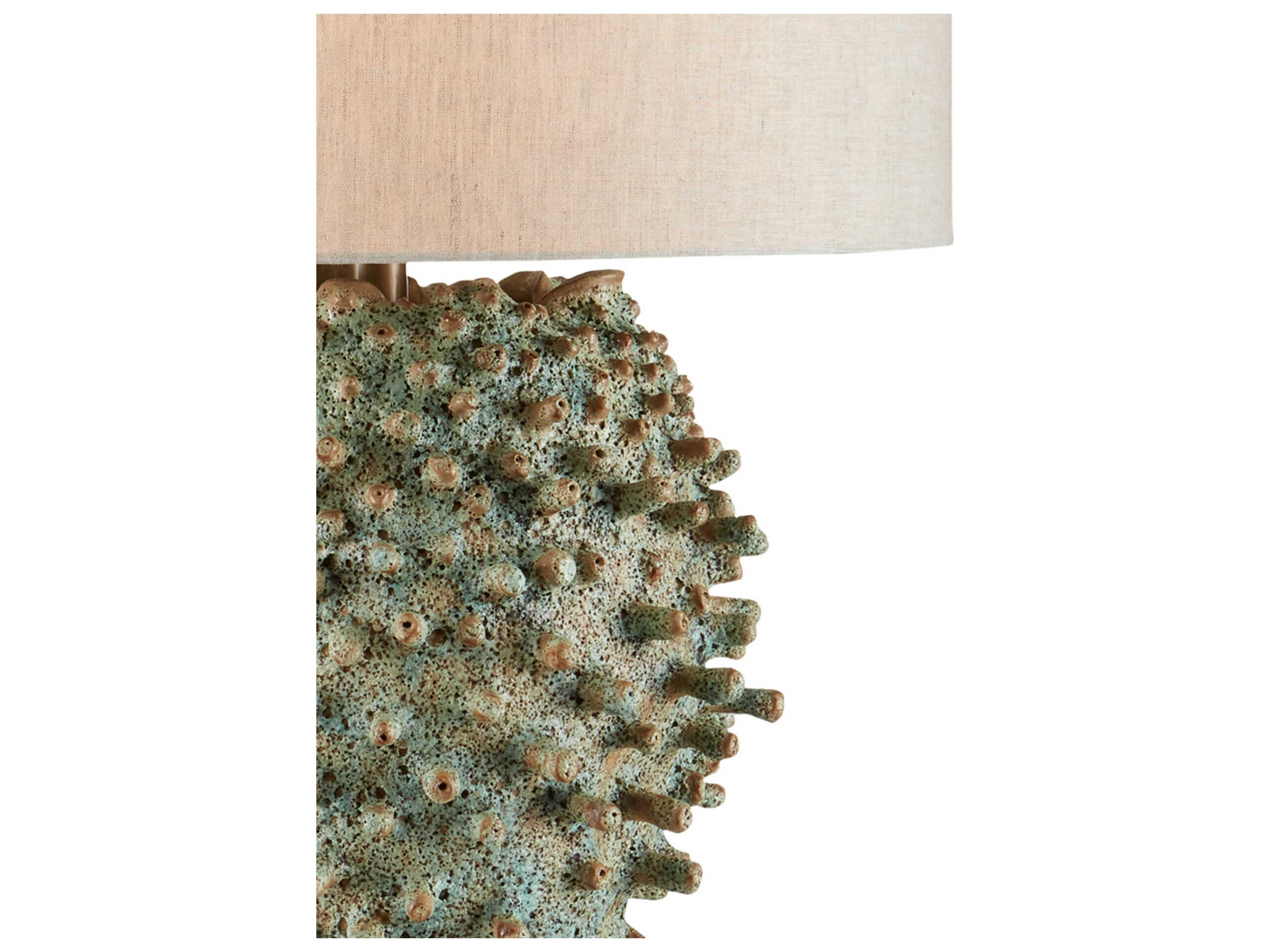 Currey & Company Sea Urchin Sea Urchin Sunken Green Buffet Lamp