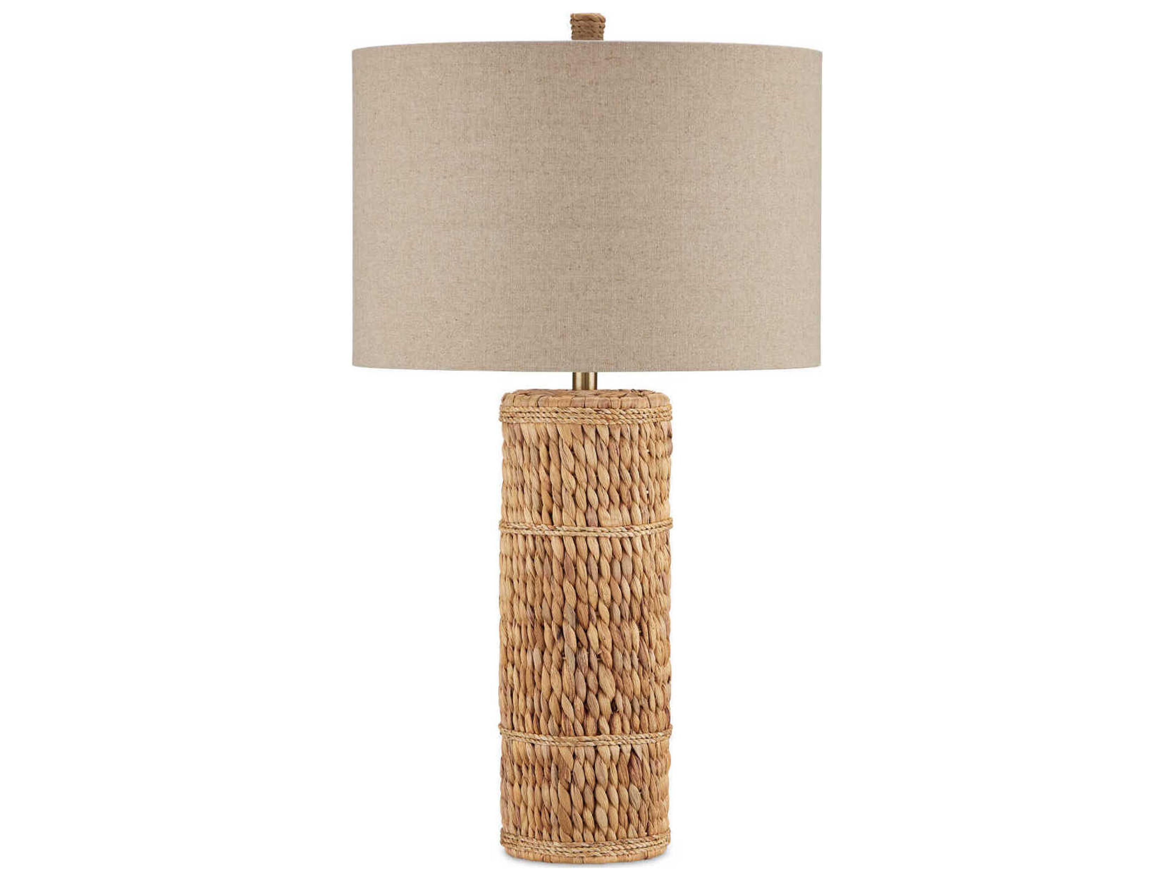 Currey & Company Azores Natural Water Hyacinth Brown Buffet Lamp