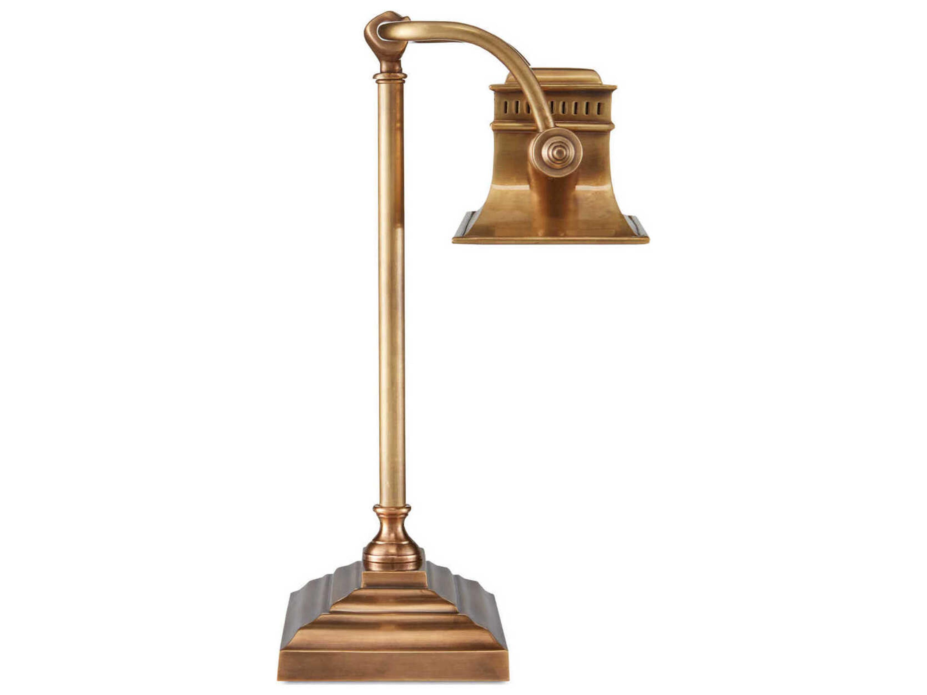 Currey & Company Malvasia Vintage Brass Desk Lamp