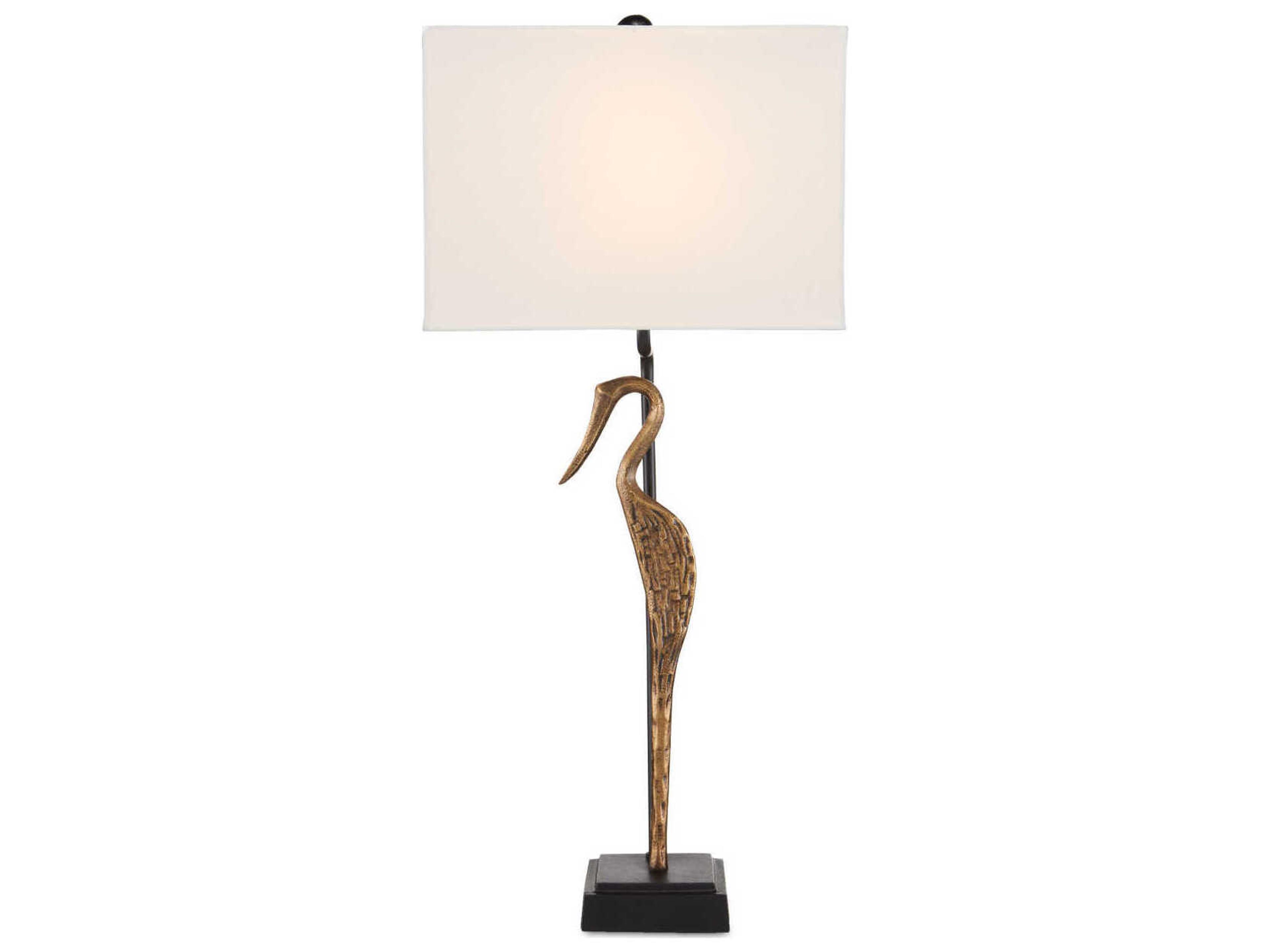 Antigone Table Lamp in Antique Brass and Black