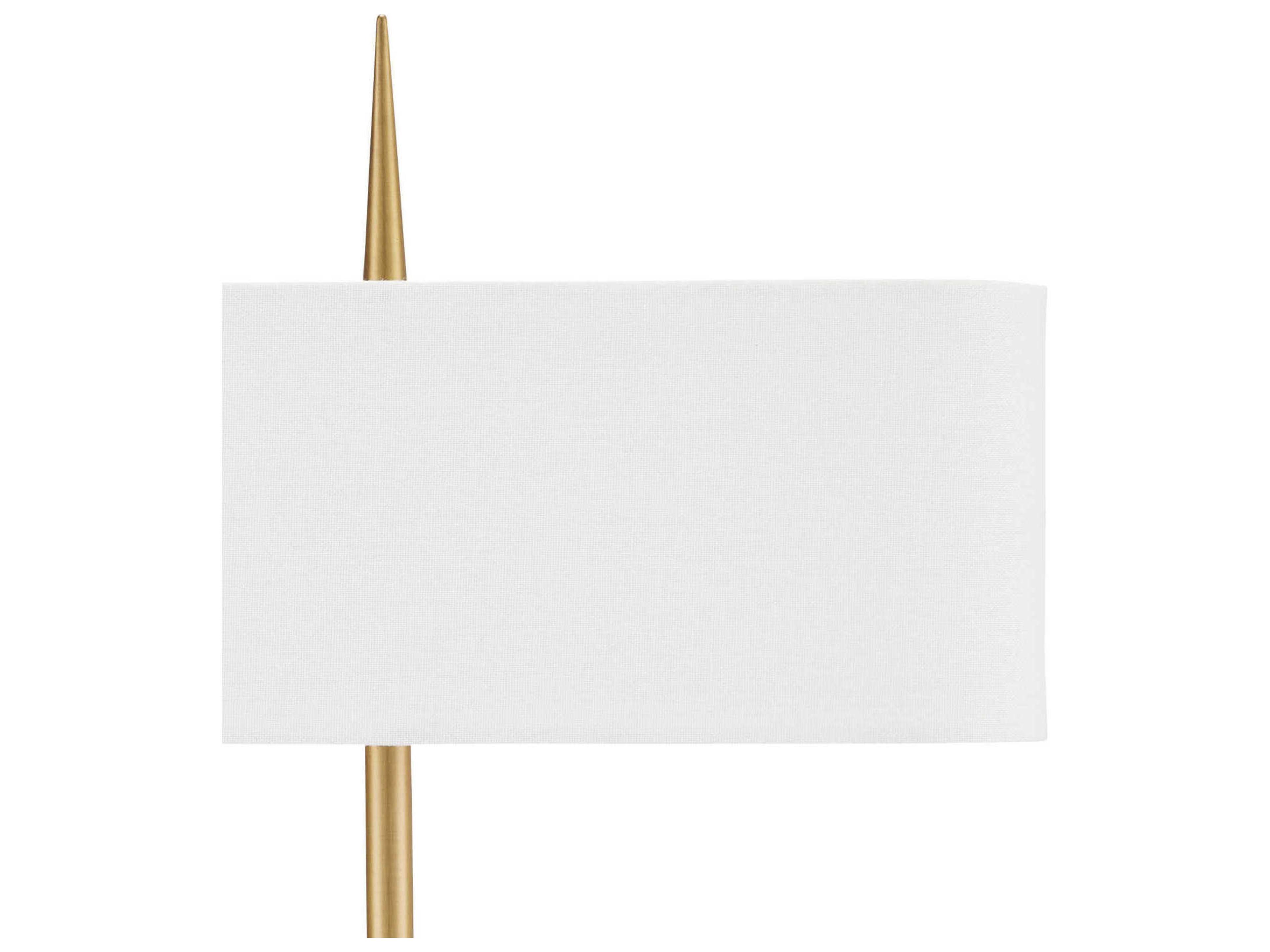 Currey & Company Caldwell 2-Light Antique Brass clear Bone Linen Crystal Table Lamp