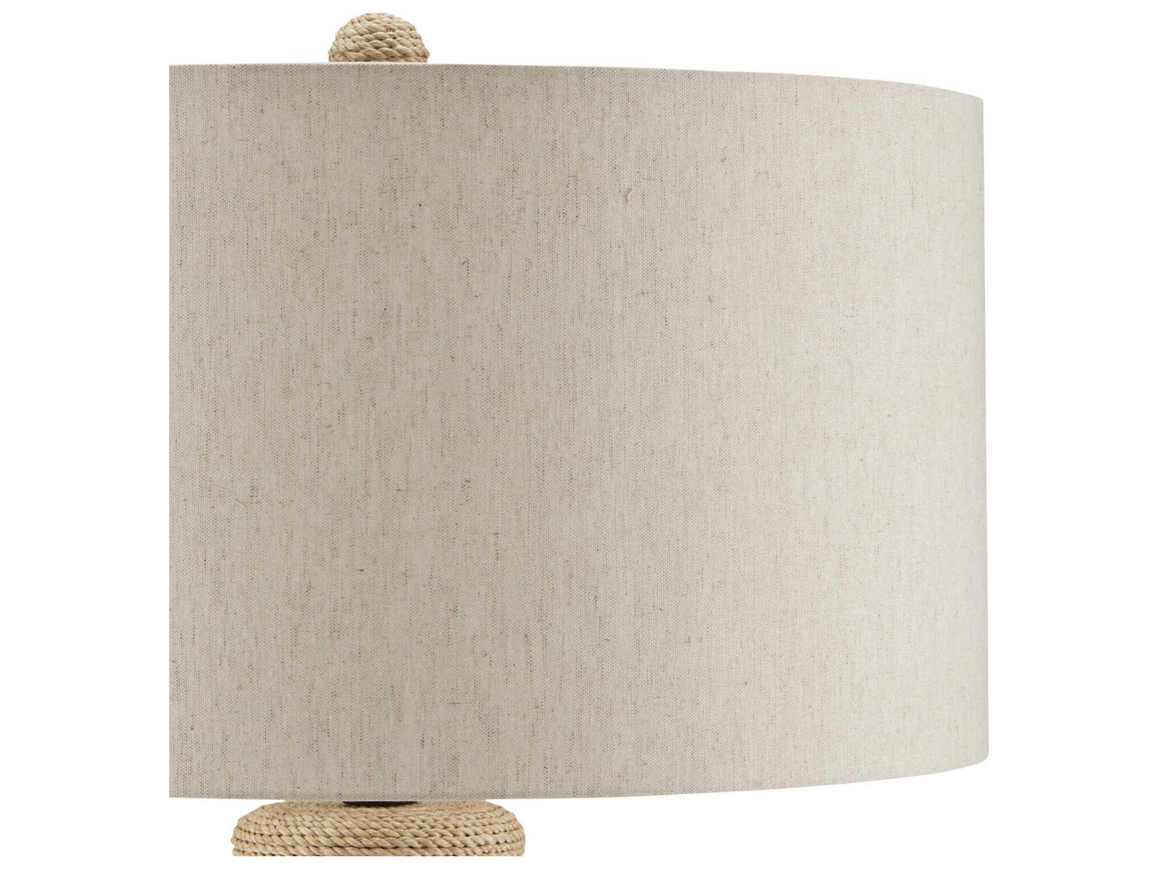 Currey & Company Jaru Natural Linen Brown Buffet Lamp