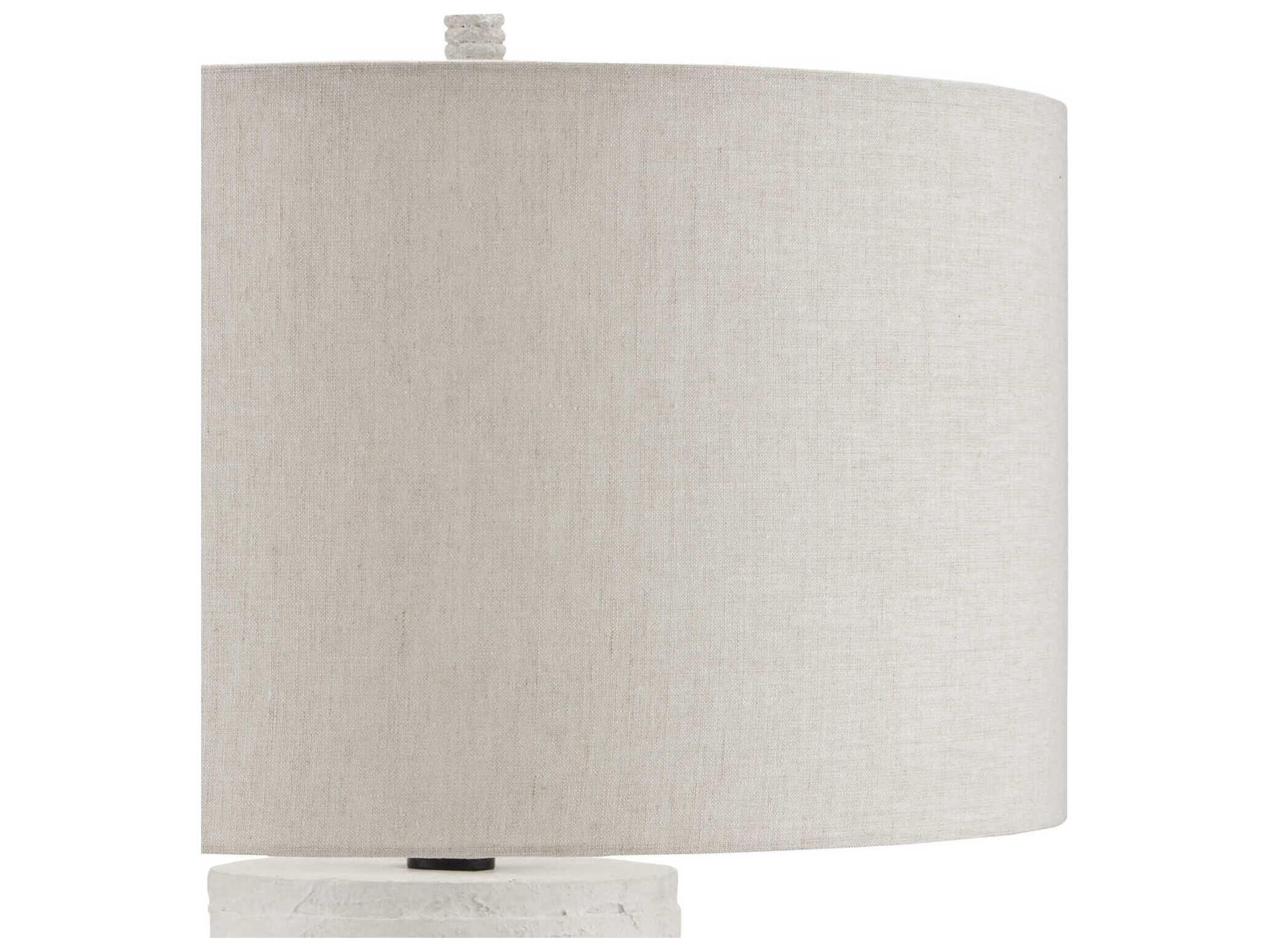 Currey & Company Innkeeper 1-Light White Light Natural Linen Table Lamp