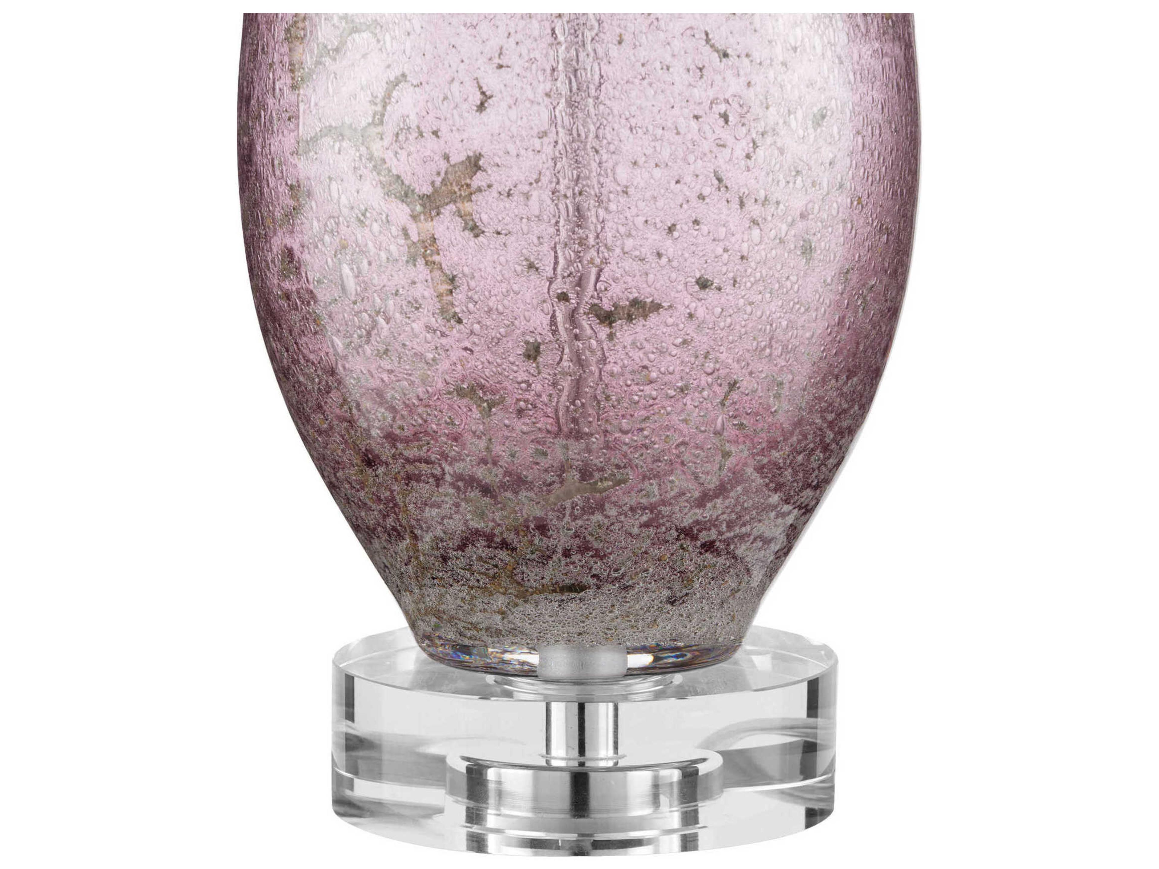 Currey & Company Optimist 1-Light Purple clear antique Nickel Table Lamp