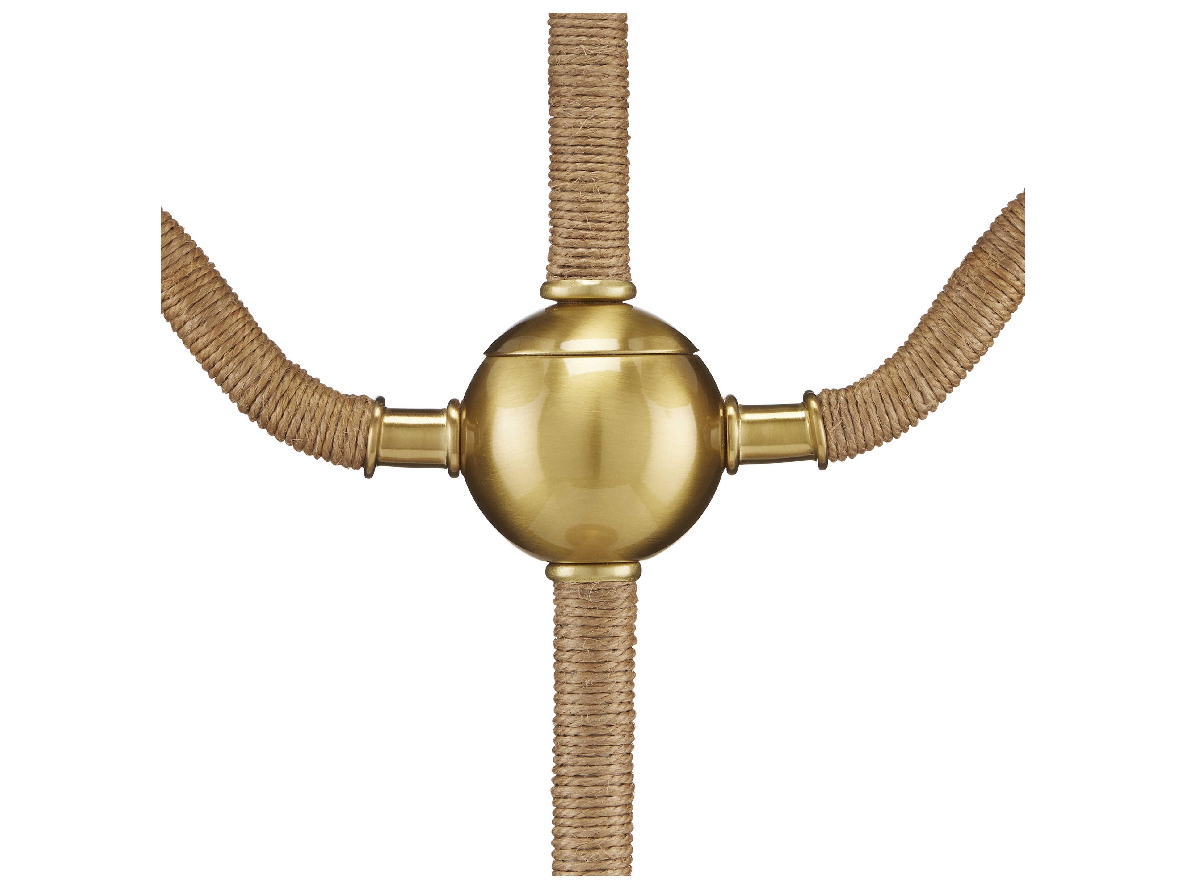 Currey & Company Sirocco Natural Antique Brass Brown Table Lamp