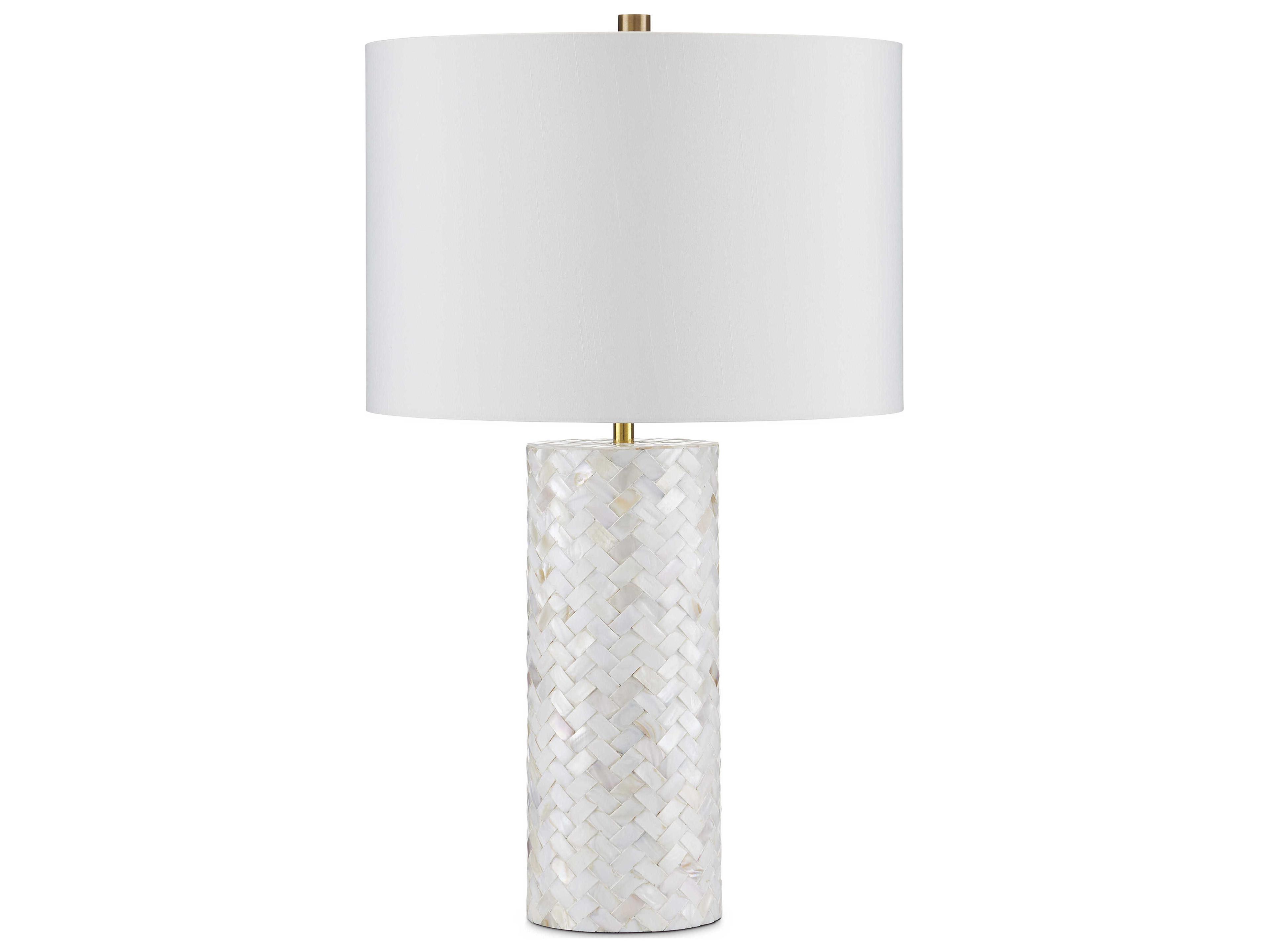 Currey & Company Meraki Mother-of-Pearl Silver Buffet Lamp