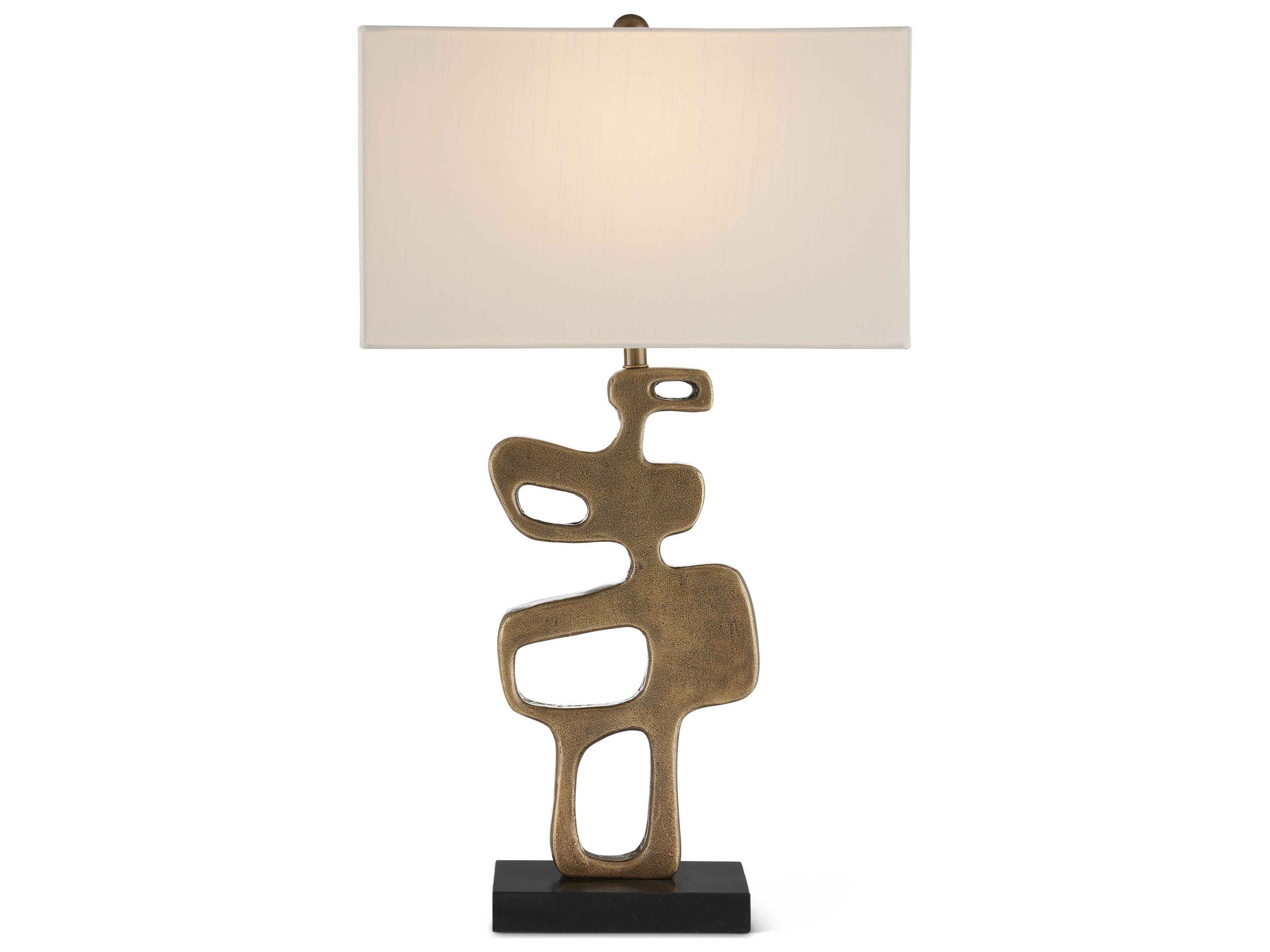 Currey & Company Mithra Antique Brass Black Buffet Lamp