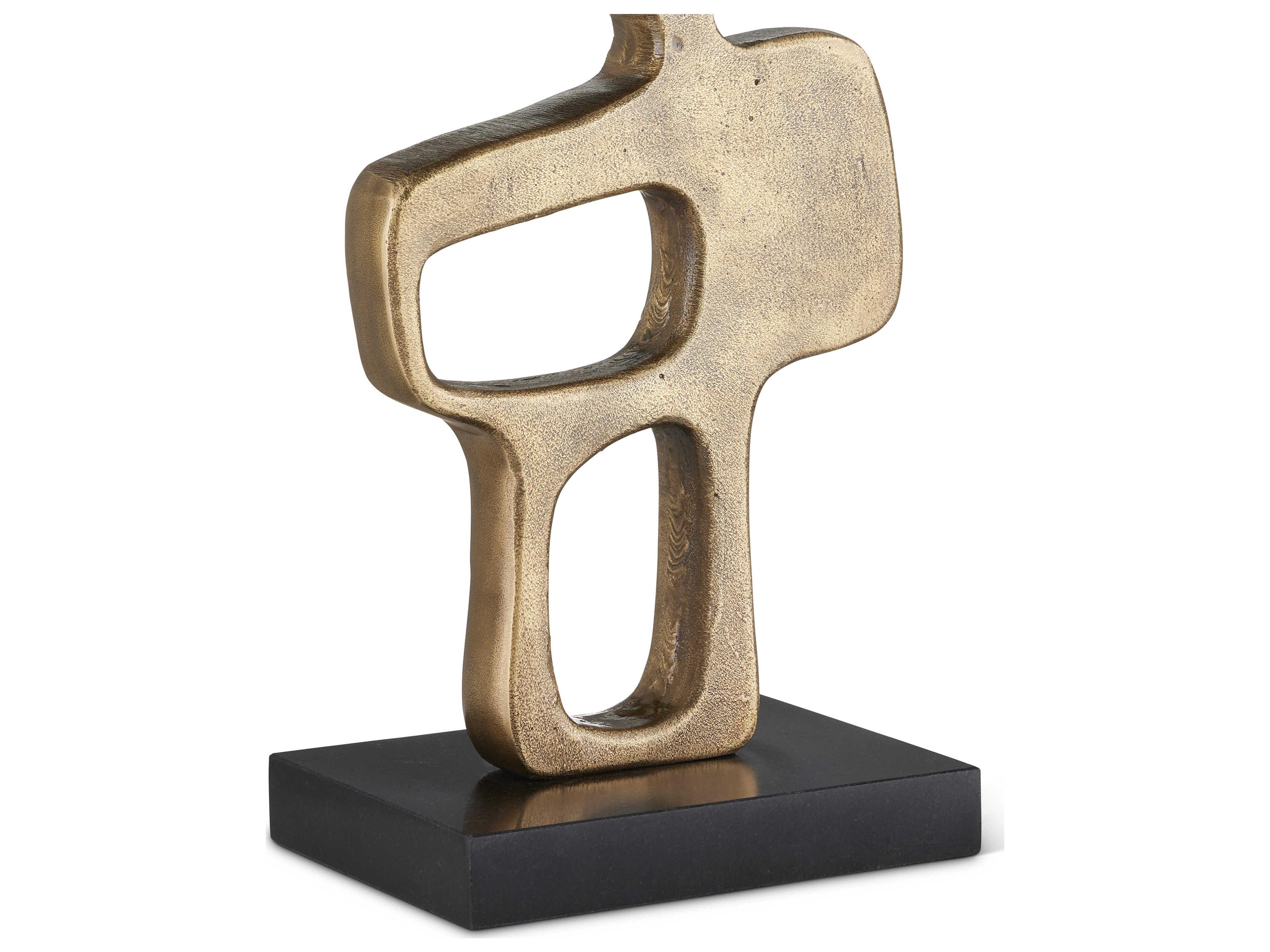 Currey & Company Mithra Antique Brass Black Buffet Lamp