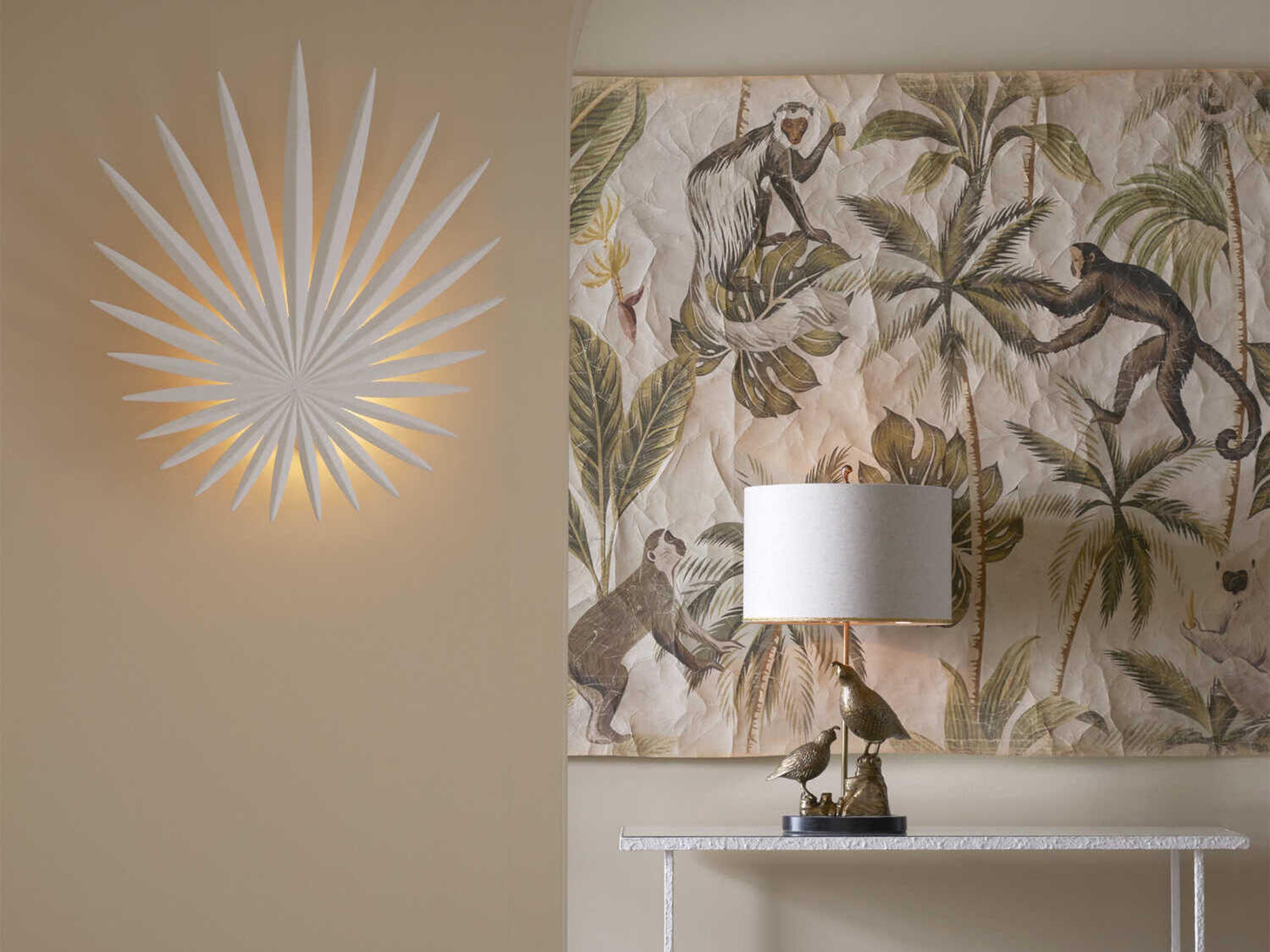 Currey & Company Codorniz Antique Brass Black Natural Linen With Gold Foil Lining Buffet Lamp