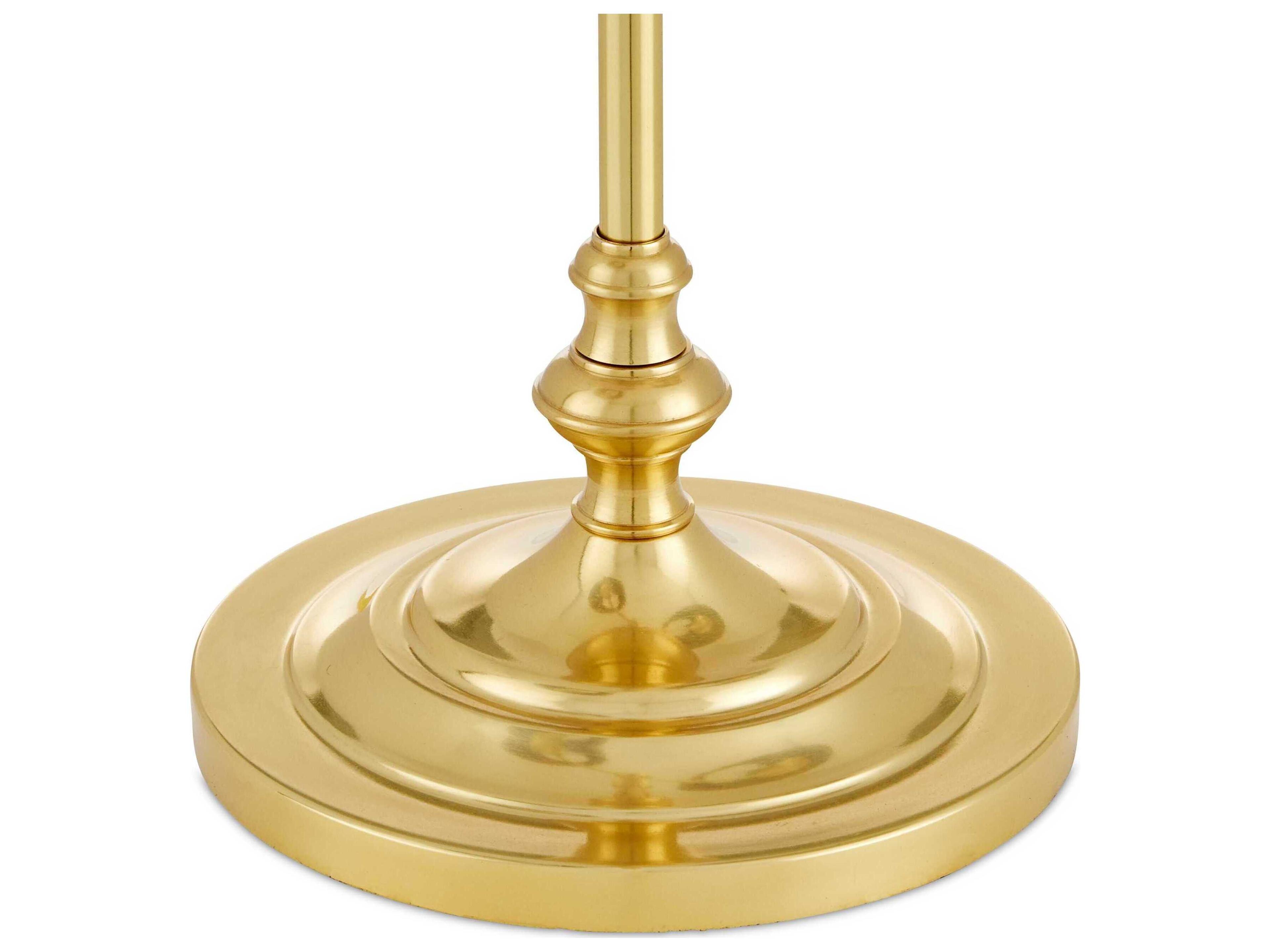 Currey & Company Deauville Polished Brass Natural Seagrass Buffet Lamp