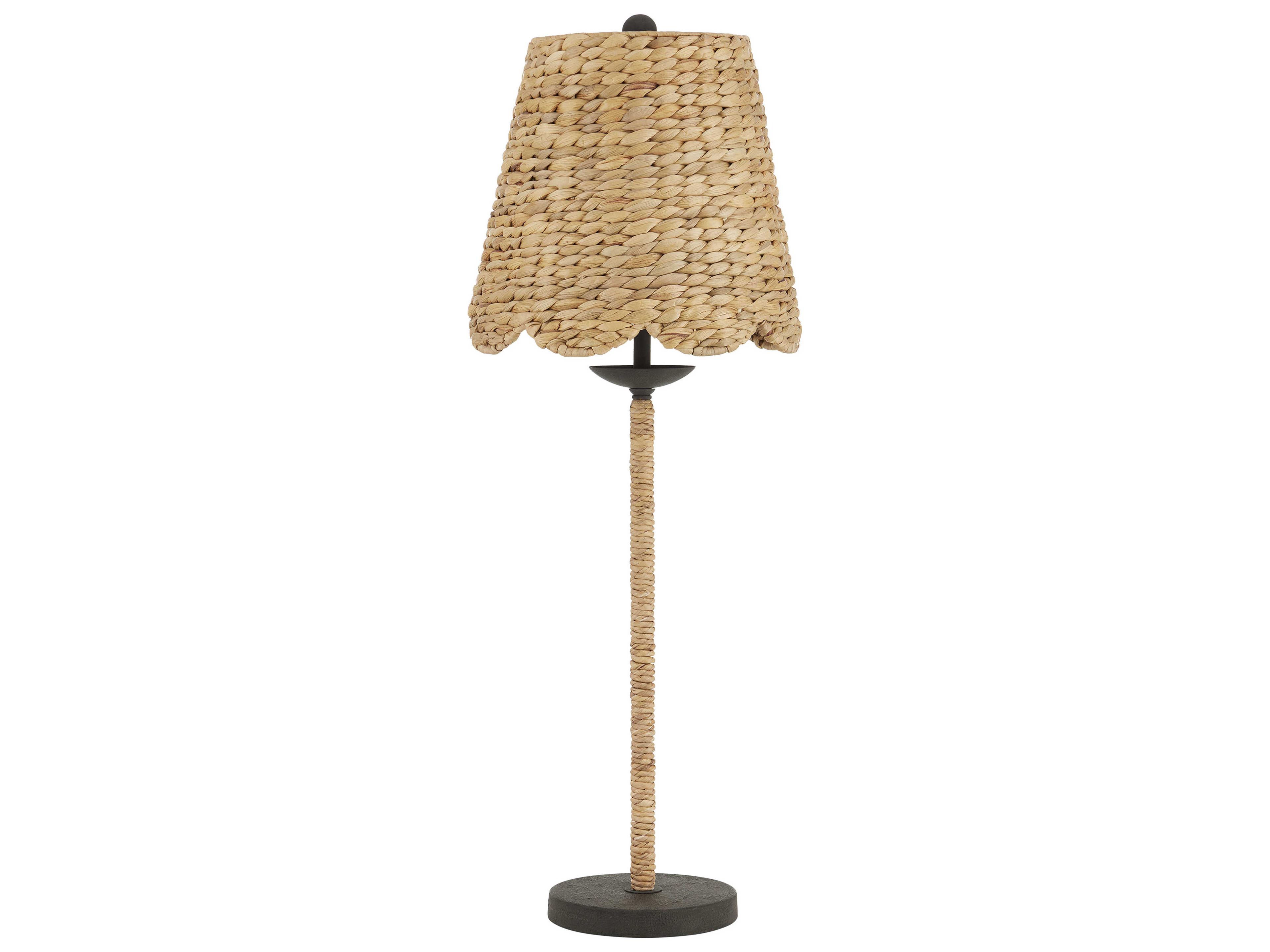 Currey & Company Annabelle Natural Mole Black Water Hyacinth Brown Buffet Lamp