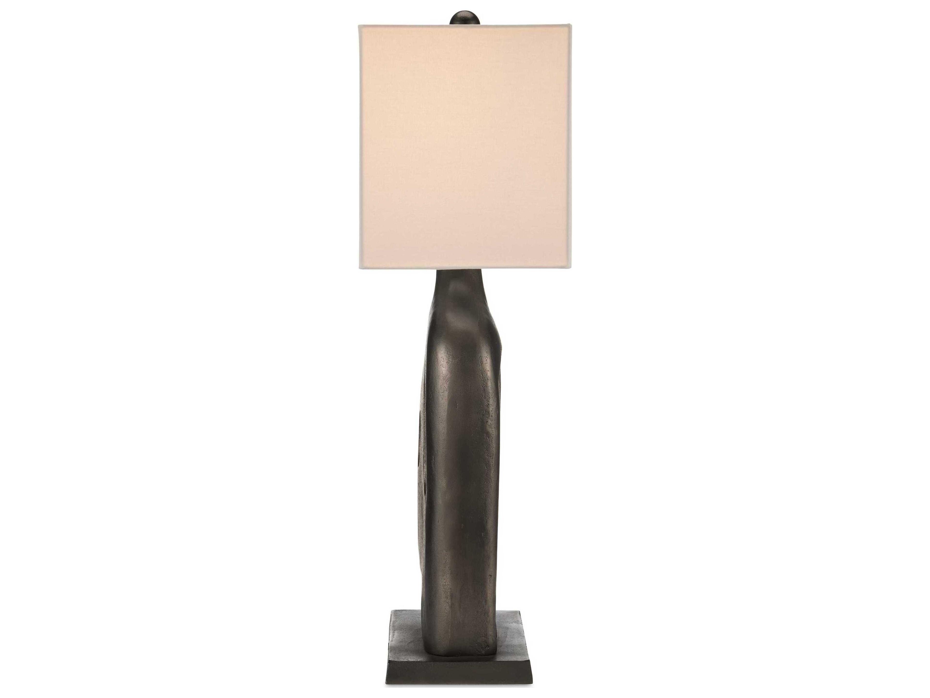 Currey & Company Avant-Garde Graphite Bone Linen Black Buffet Lamp
