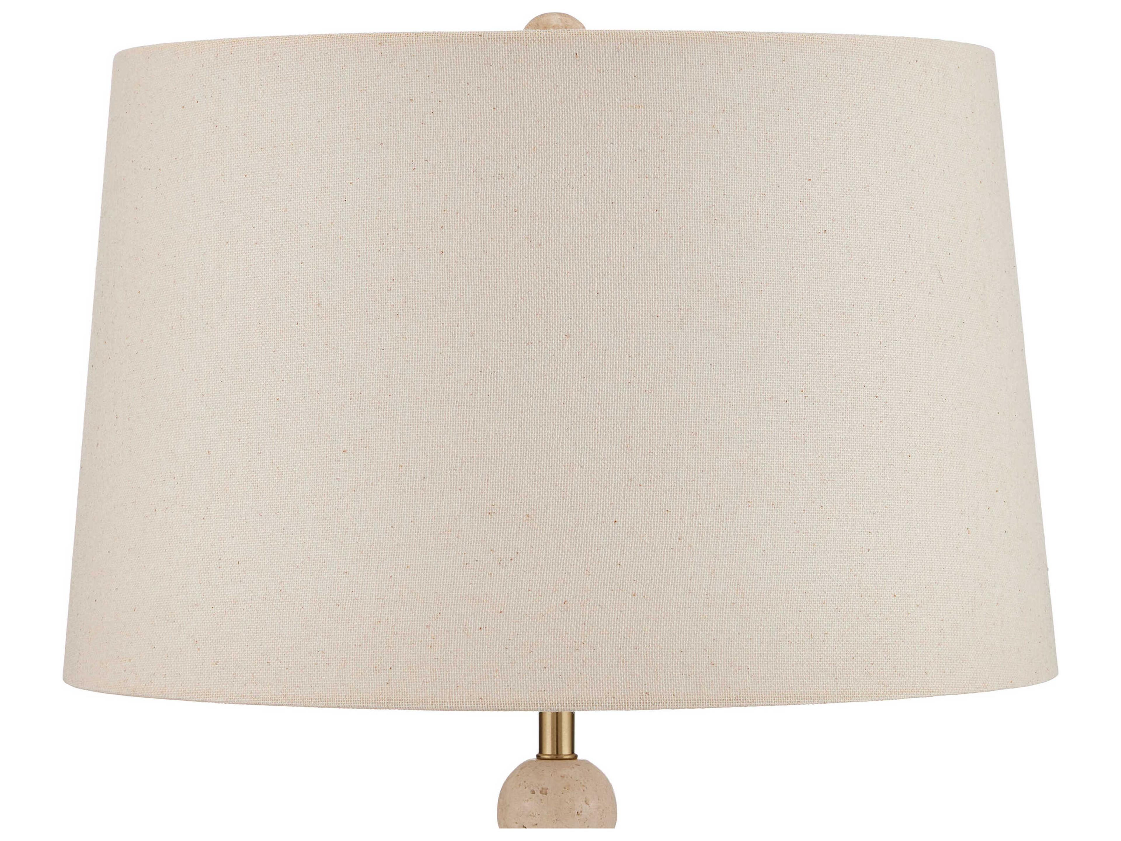 Currey & Company Niobe Natural Flax Linen White Buffet Lamp