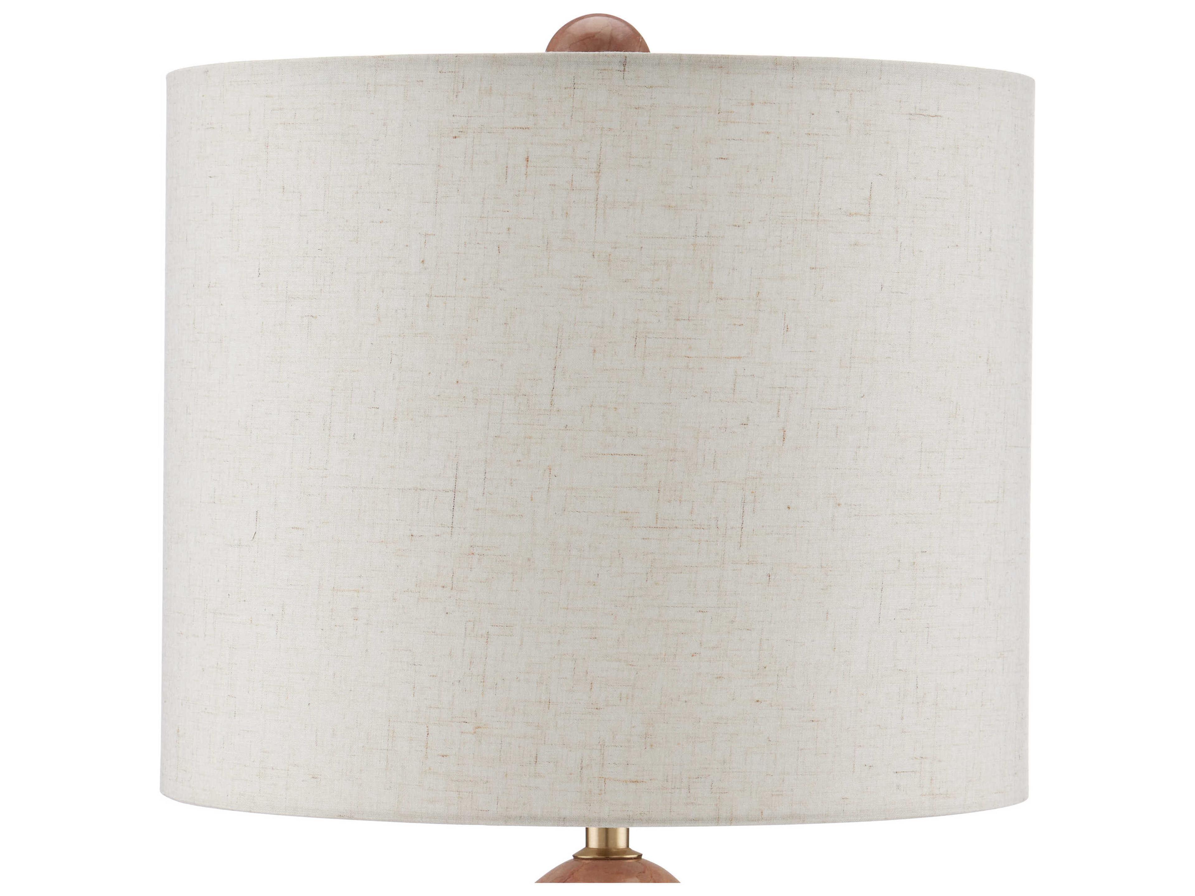 Currey & Company Moreno Natural Beige Popplin White Table Lamp