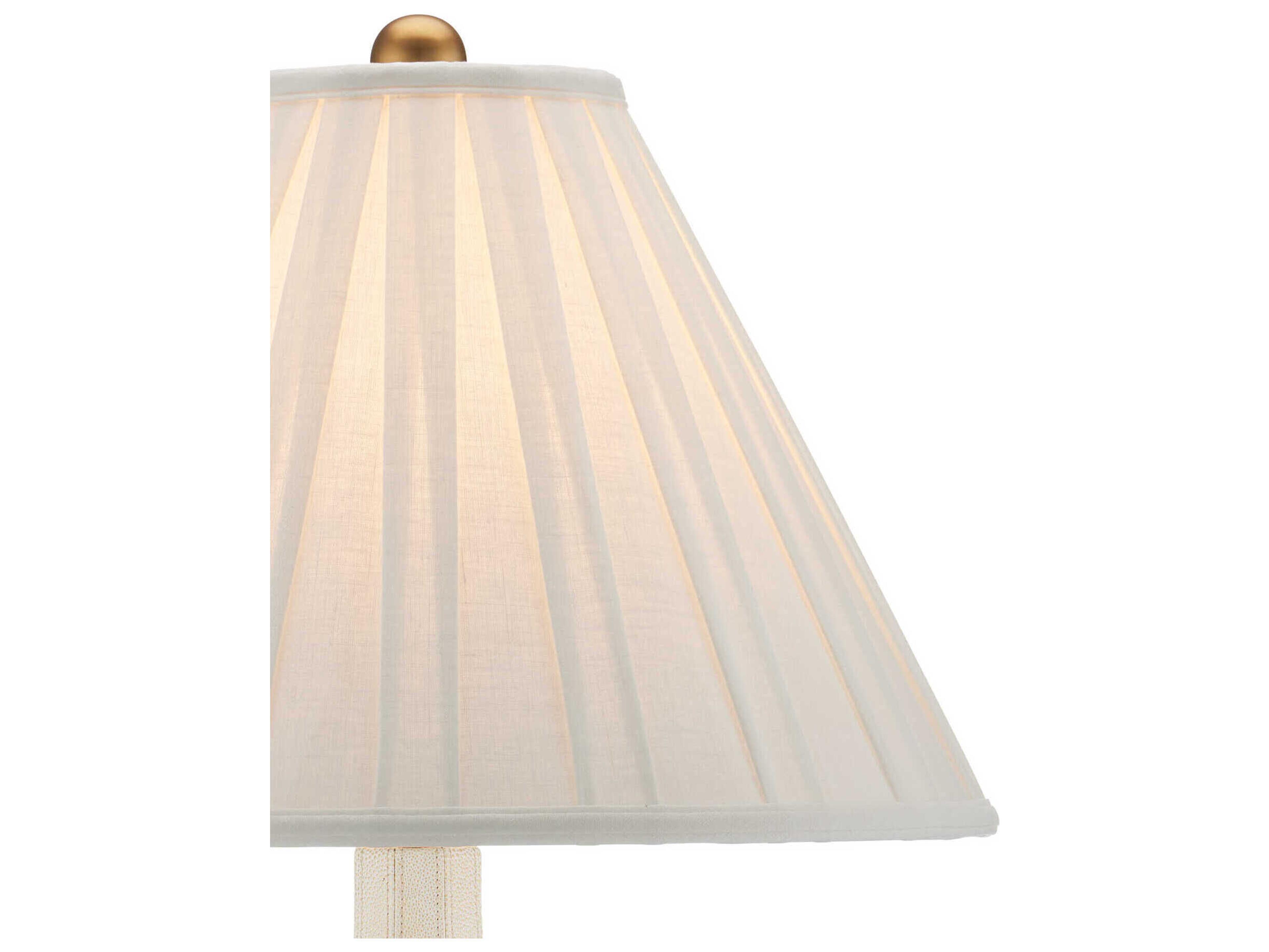 Currey & Company Musetta Beige Antique Brass Off White Buffet Lamp