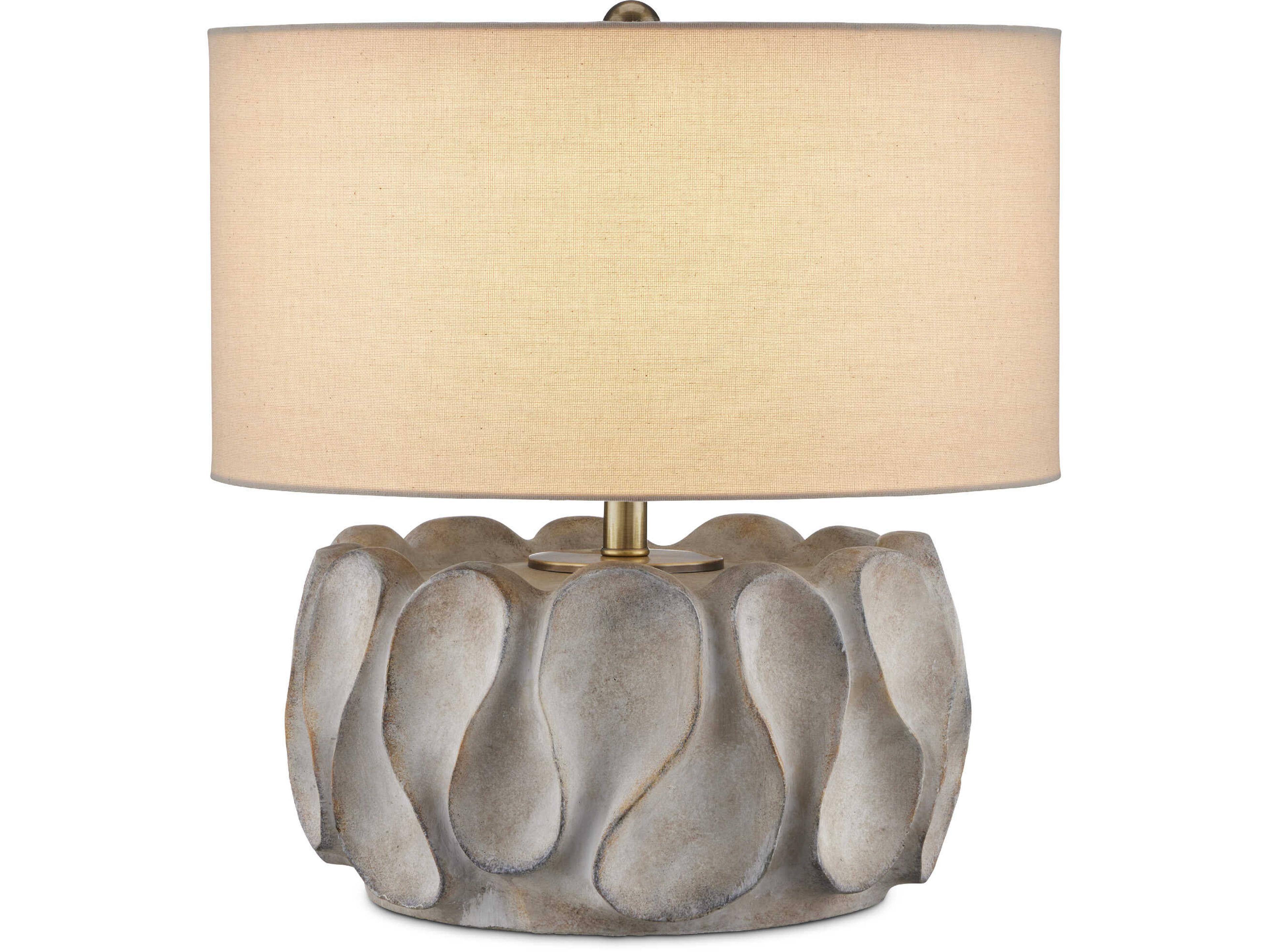 Weststrand Beige Linen Gray Table Lamp